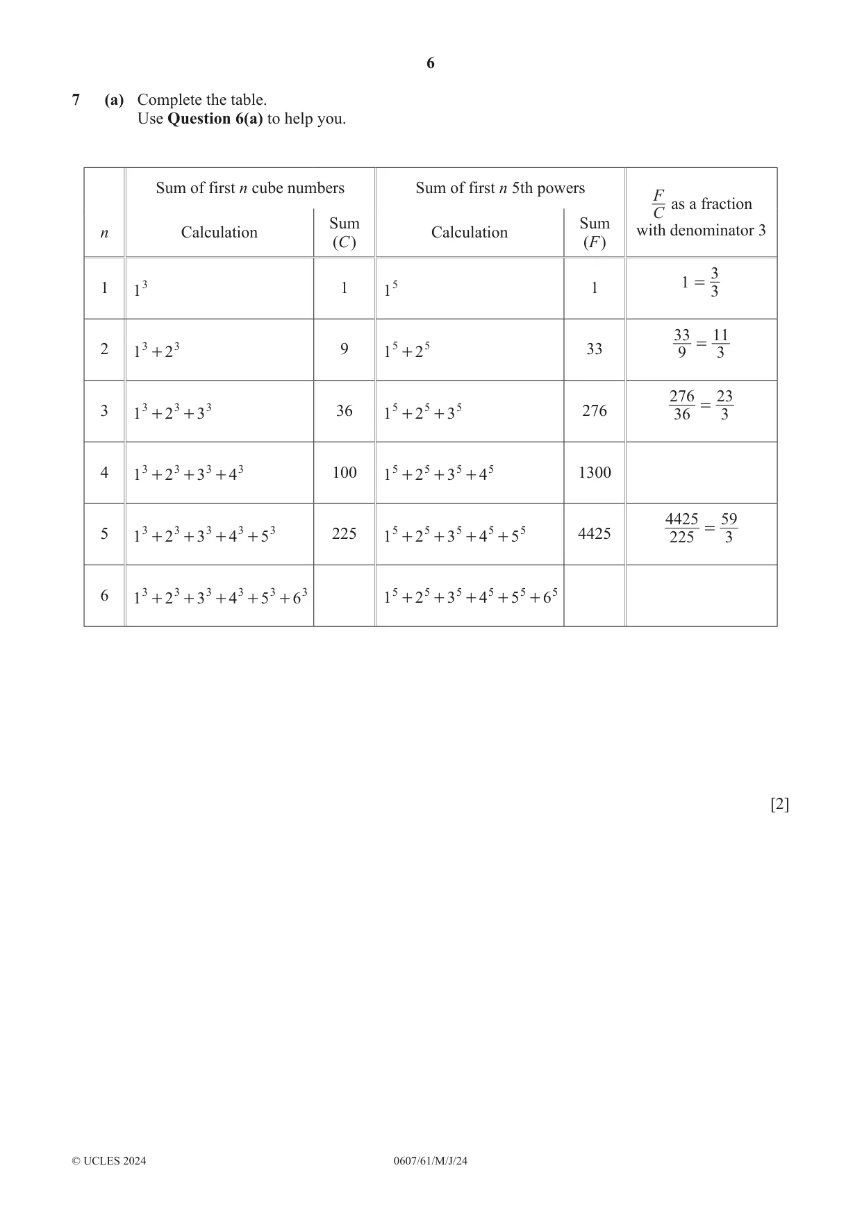 Cambridge IGCSE Mathematics - International 0607 2024 May/June Paper 6 · Variant 1 question paper, page 6 of 16