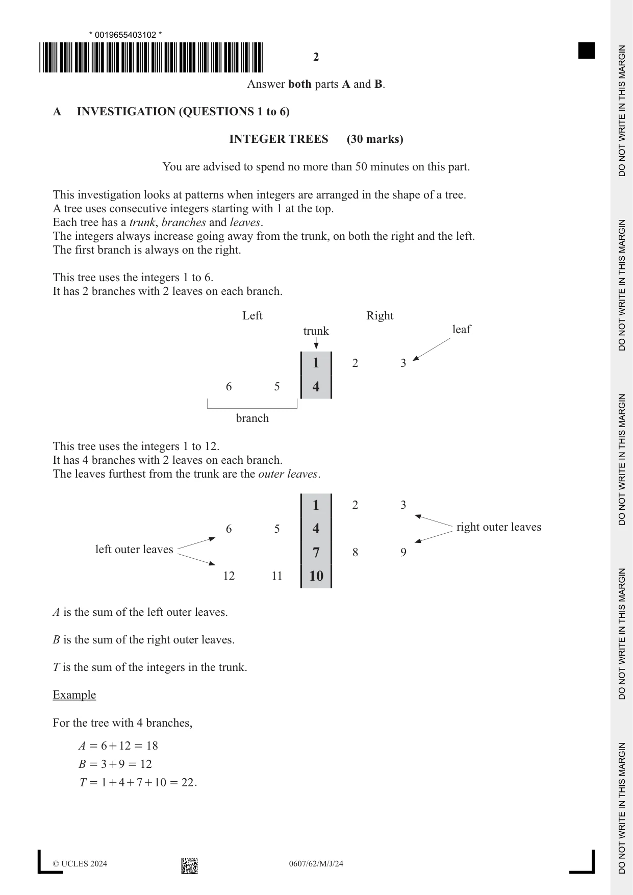 Cambridge IGCSE Mathematics - International 0607 2024 May/June Paper 6 · Variant 2 question paper, page 2 of 16