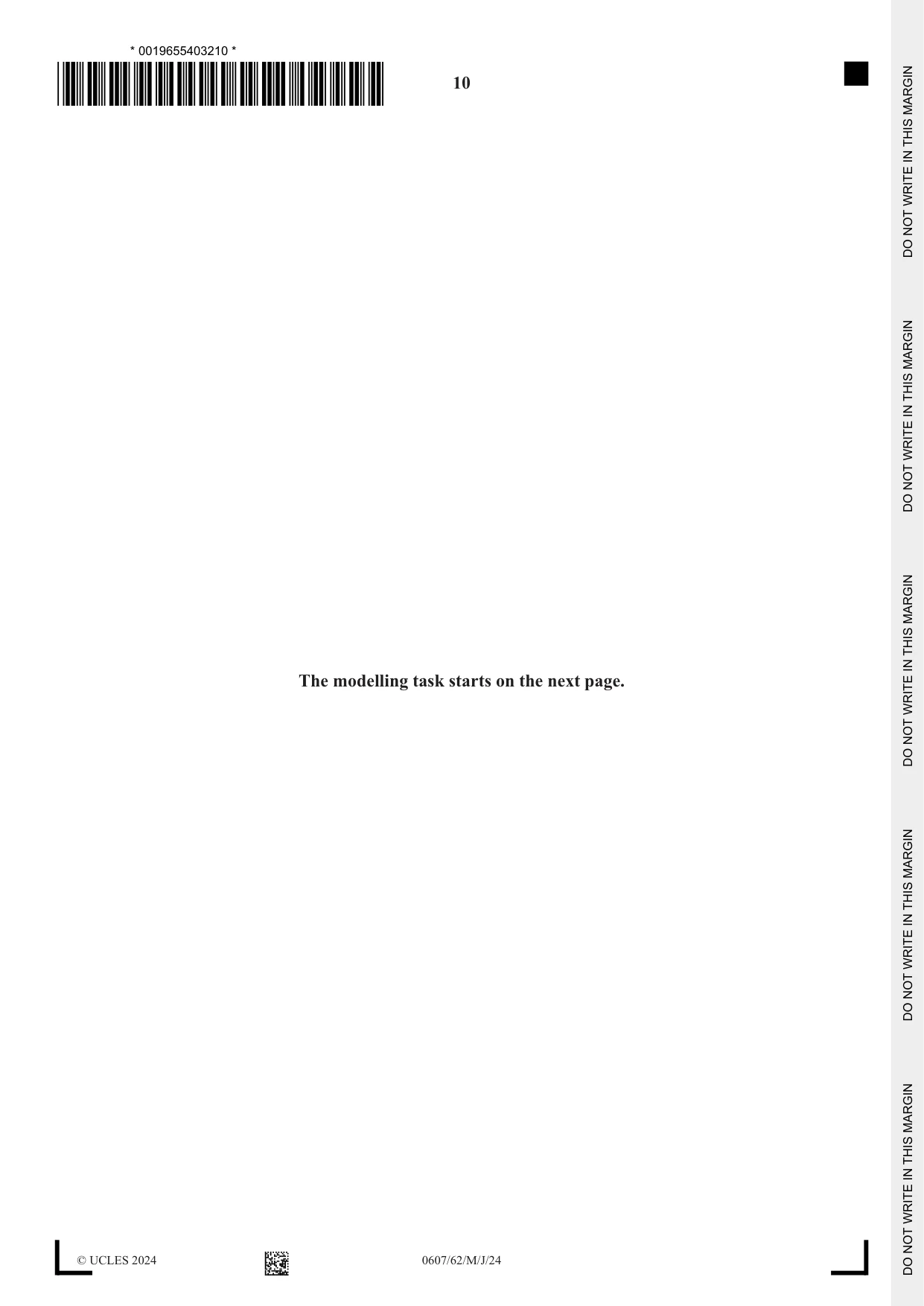 Cambridge IGCSE Mathematics - International 0607 2024 May/June Paper 6 · Variant 2 question paper, page 10 of 16