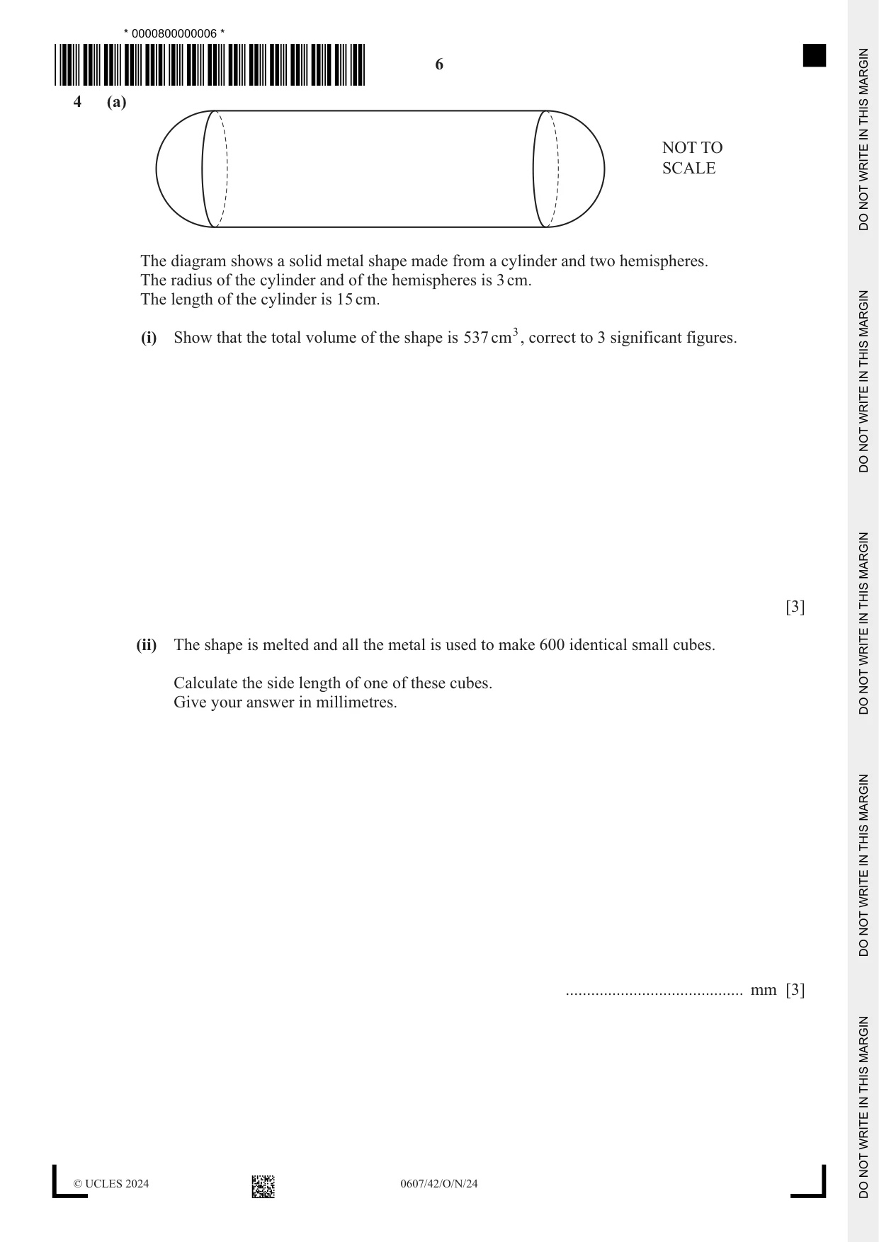 Cambridge IGCSE Mathematics - International 0607 2024 Oct/Nov Paper 4 · Variant 2 question paper, page 6 of 20