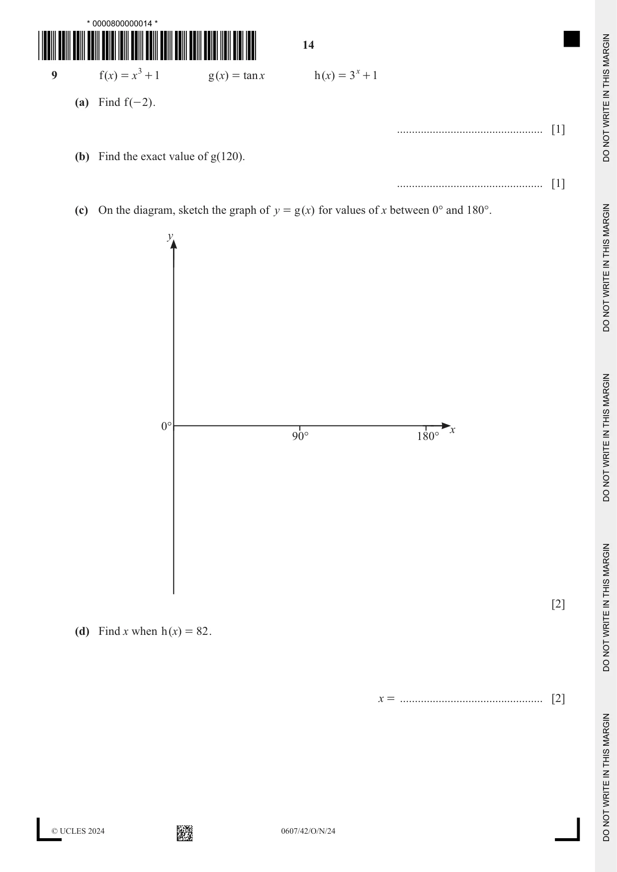 Cambridge IGCSE Mathematics - International 0607 2024 Oct/Nov Paper 4 · Variant 2 question paper, page 14 of 20