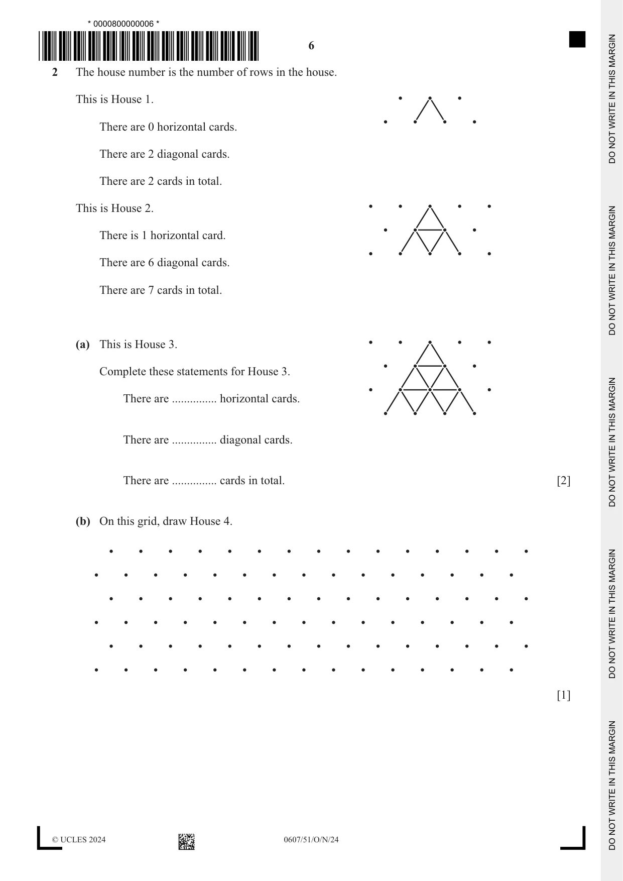 Cambridge IGCSE Mathematics - International 0607 2024 Oct/Nov Paper 5 · Variant 1 question paper, page 6 of 8