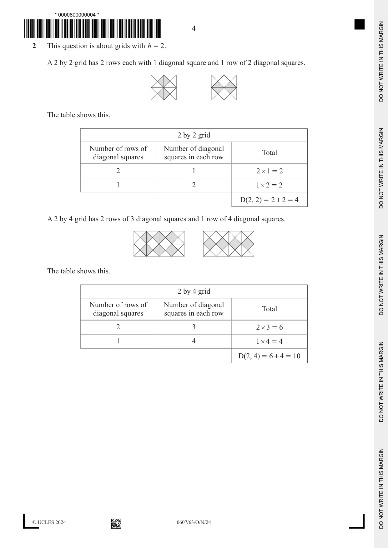 Cambridge IGCSE Mathematics - International 0607 2024 Oct/Nov Paper 6 · Variant 3 question paper, page 4 of 20