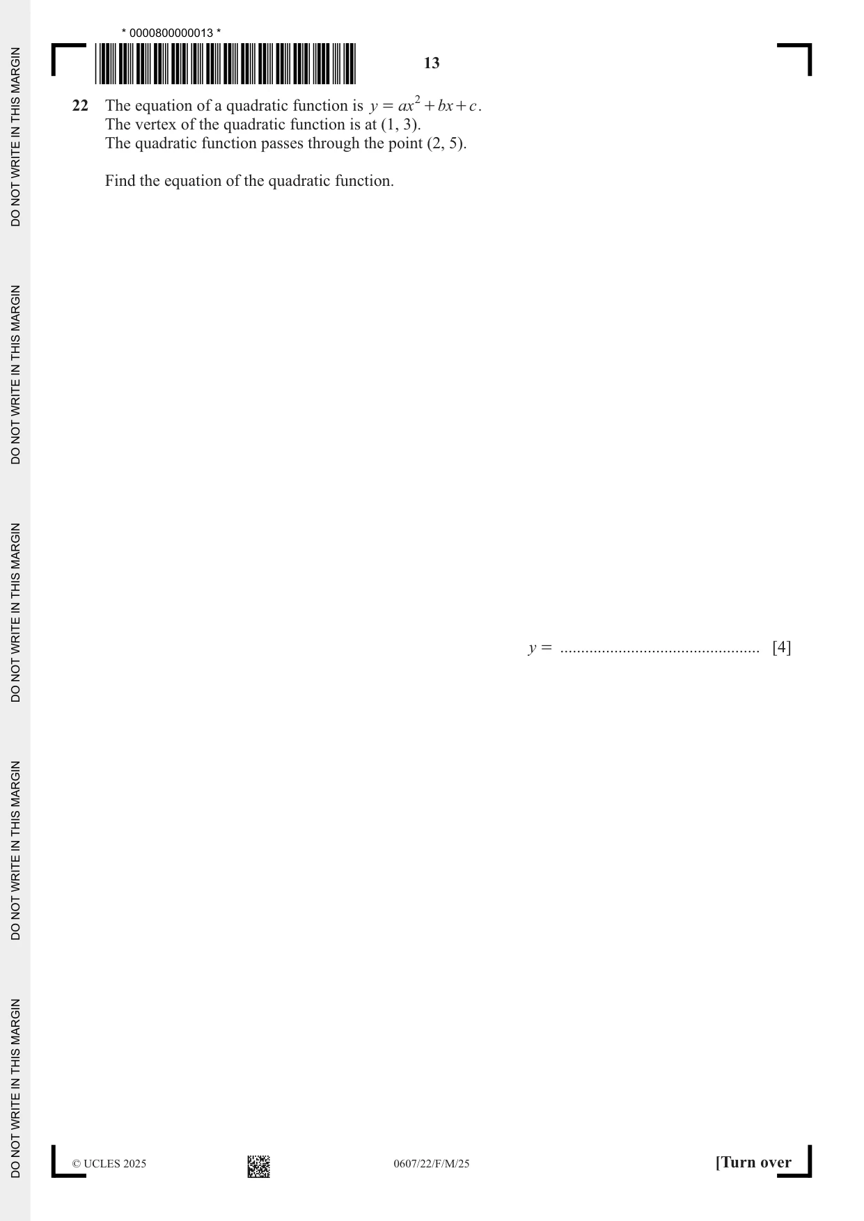 Cambridge IGCSE Mathematics - International 0607 2025 Feb/March Paper 2 · Variant 2 question paper, page 13 of 16