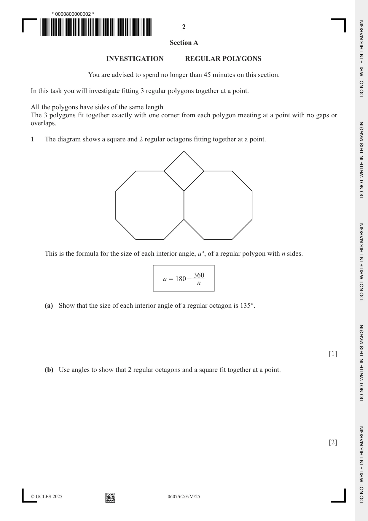 Cambridge IGCSE Mathematics - International 0607 2025 Feb/March Paper 6 · Variant 2 question paper, page 2 of 16
