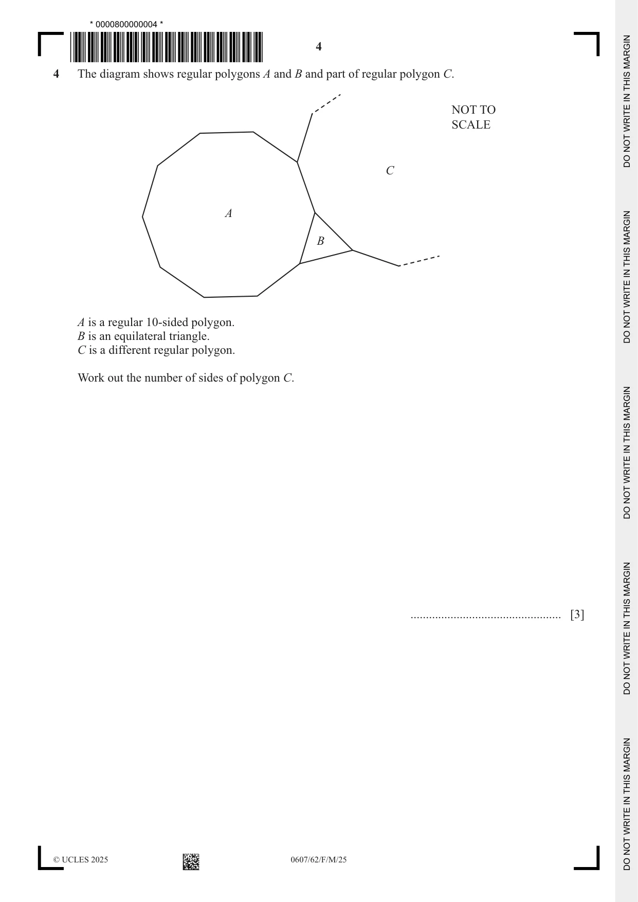Cambridge IGCSE Mathematics - International 0607 2025 Feb/March Paper 6 · Variant 2 question paper, page 4 of 16