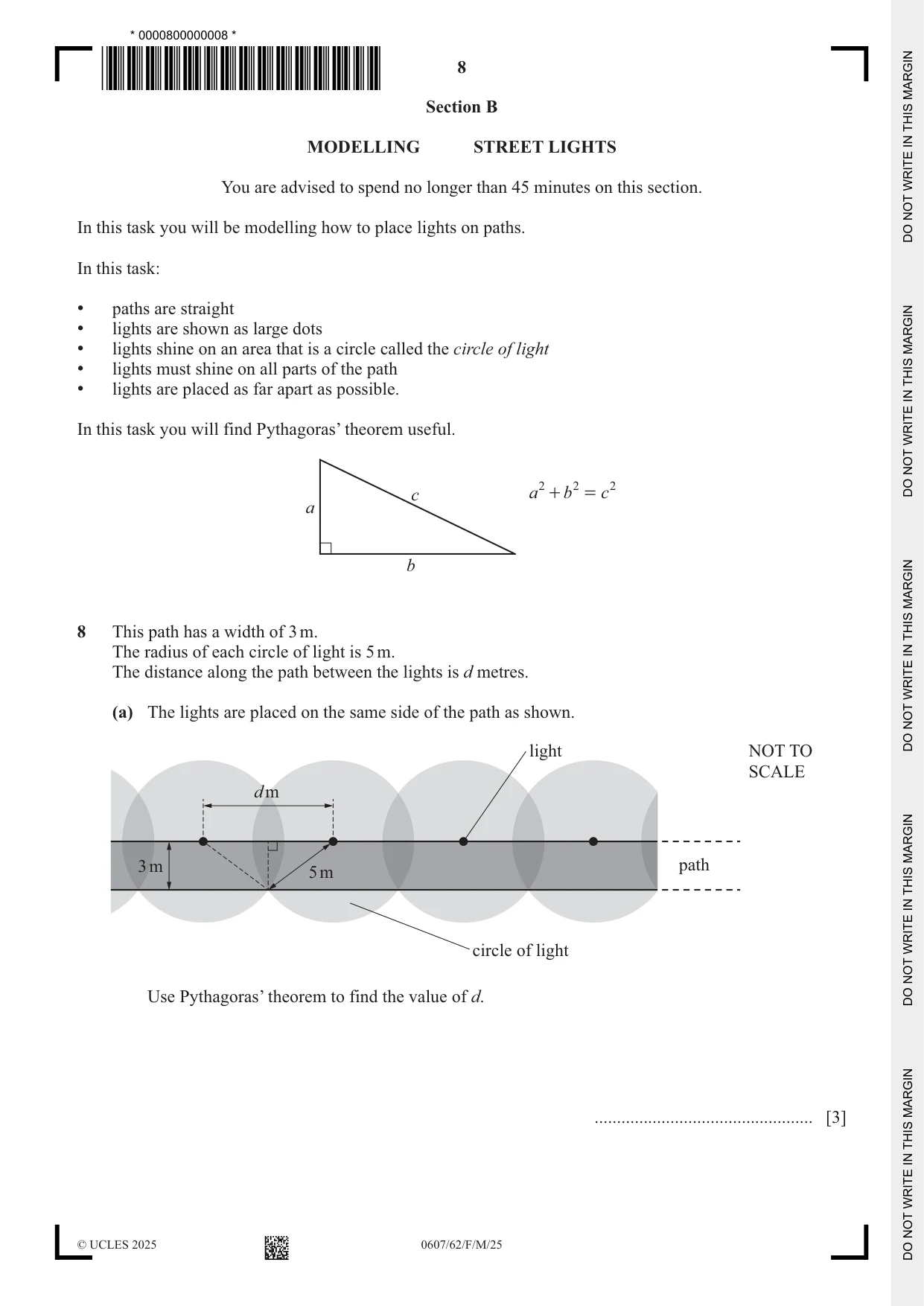Cambridge IGCSE Mathematics - International 0607 2025 Feb/March Paper 6 · Variant 2 question paper, page 8 of 16