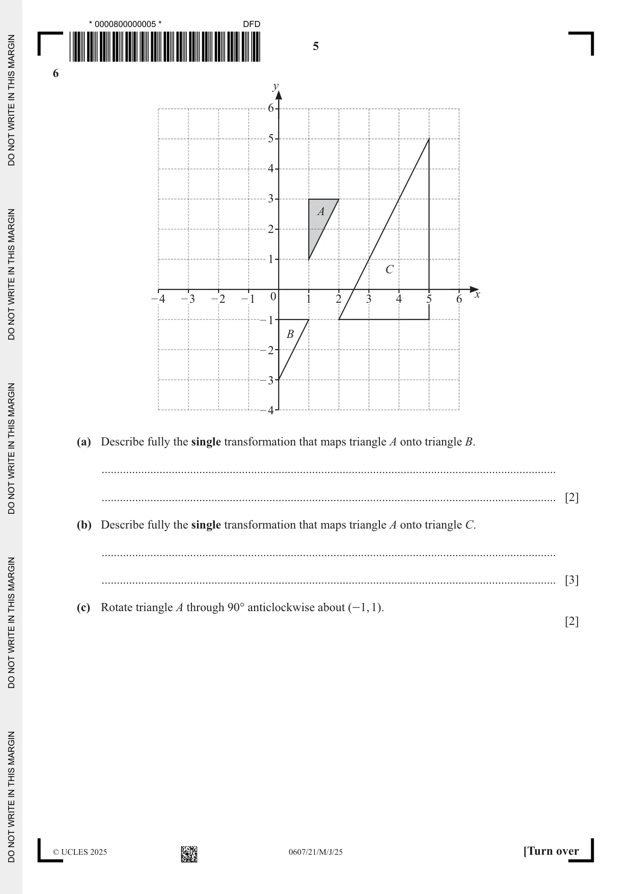 Cambridge IGCSE Mathematics - International 0607 2025 May/June Paper 2 · Variant 1 question paper, page 5 of 16