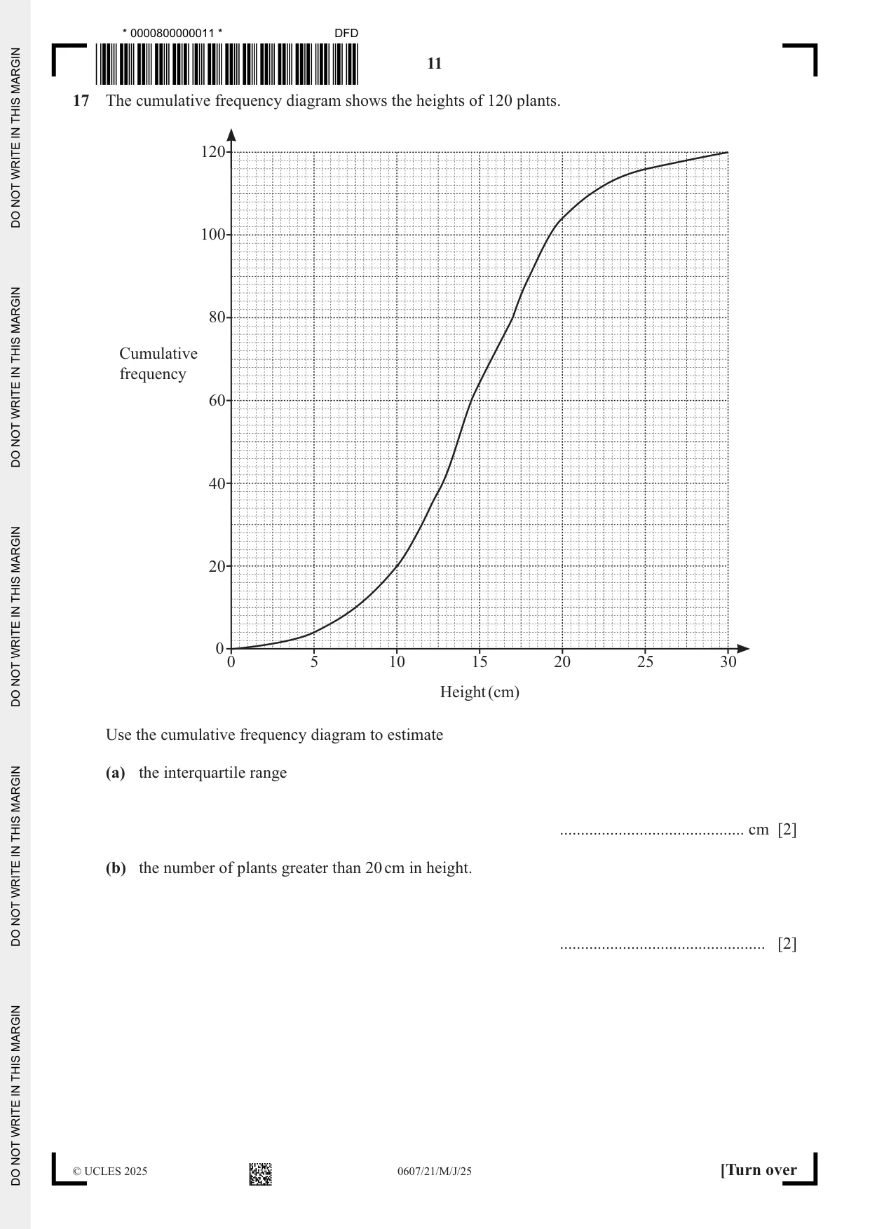 Cambridge IGCSE Mathematics - International 0607 2025 May/June Paper 2 · Variant 1 question paper, page 11 of 16