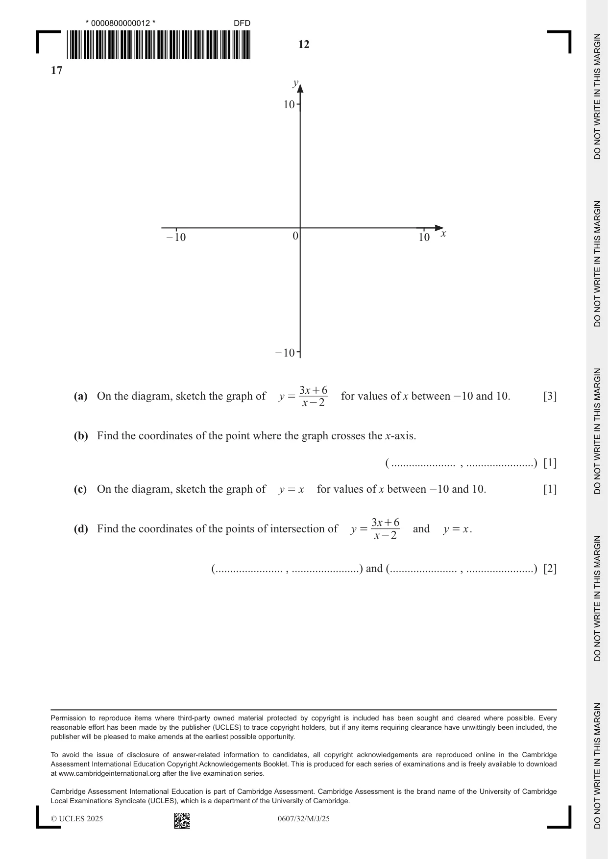 Cambridge IGCSE Mathematics - International 0607 2025 May/June Paper 3 · Variant 2 question paper, page 12 of 12
