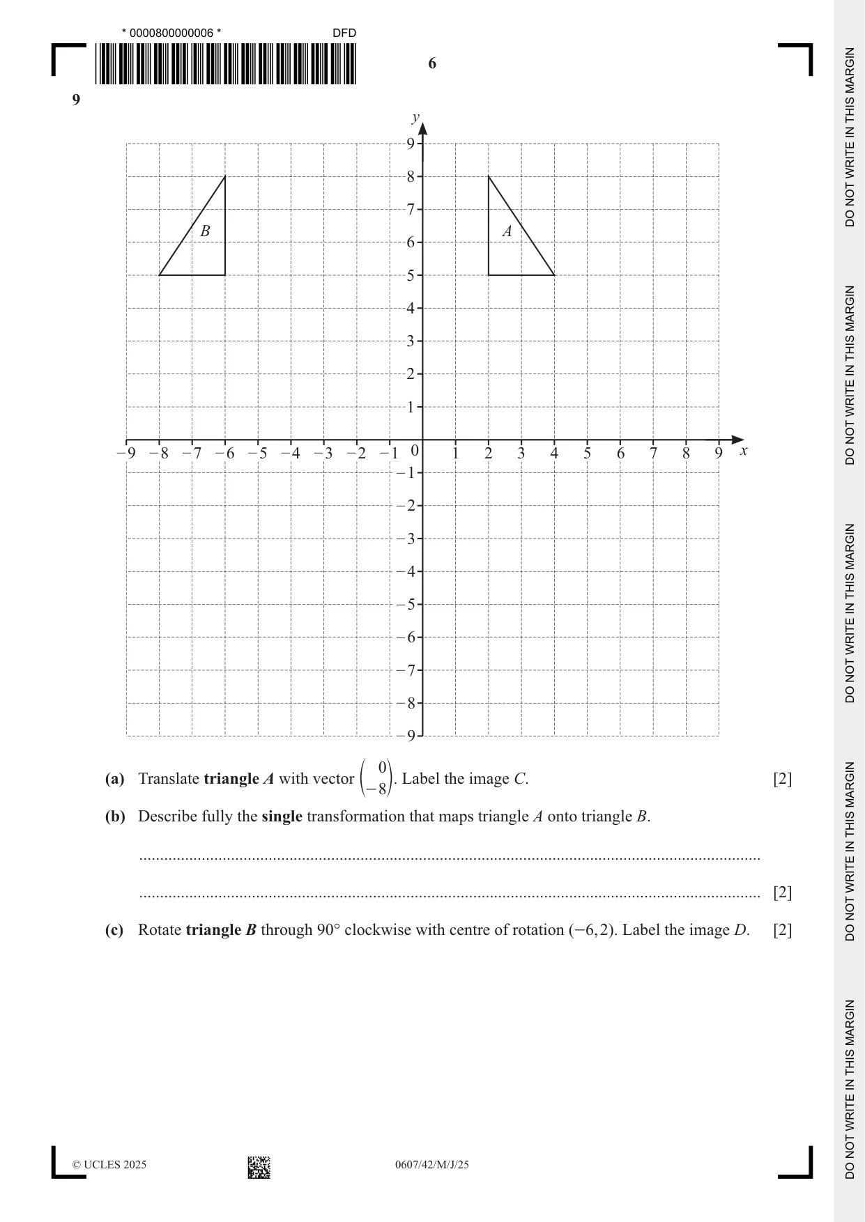 Cambridge IGCSE Mathematics - International 0607 2025 May/June Paper 4 · Variant 2 question paper, page 6 of 16