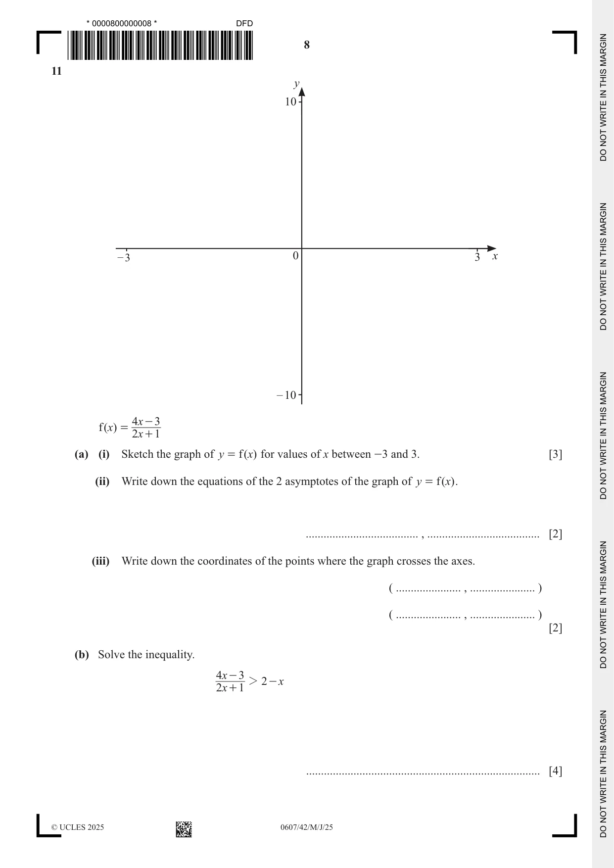 Cambridge IGCSE Mathematics - International 0607 2025 May/June Paper 4 · Variant 2 question paper, page 8 of 16
