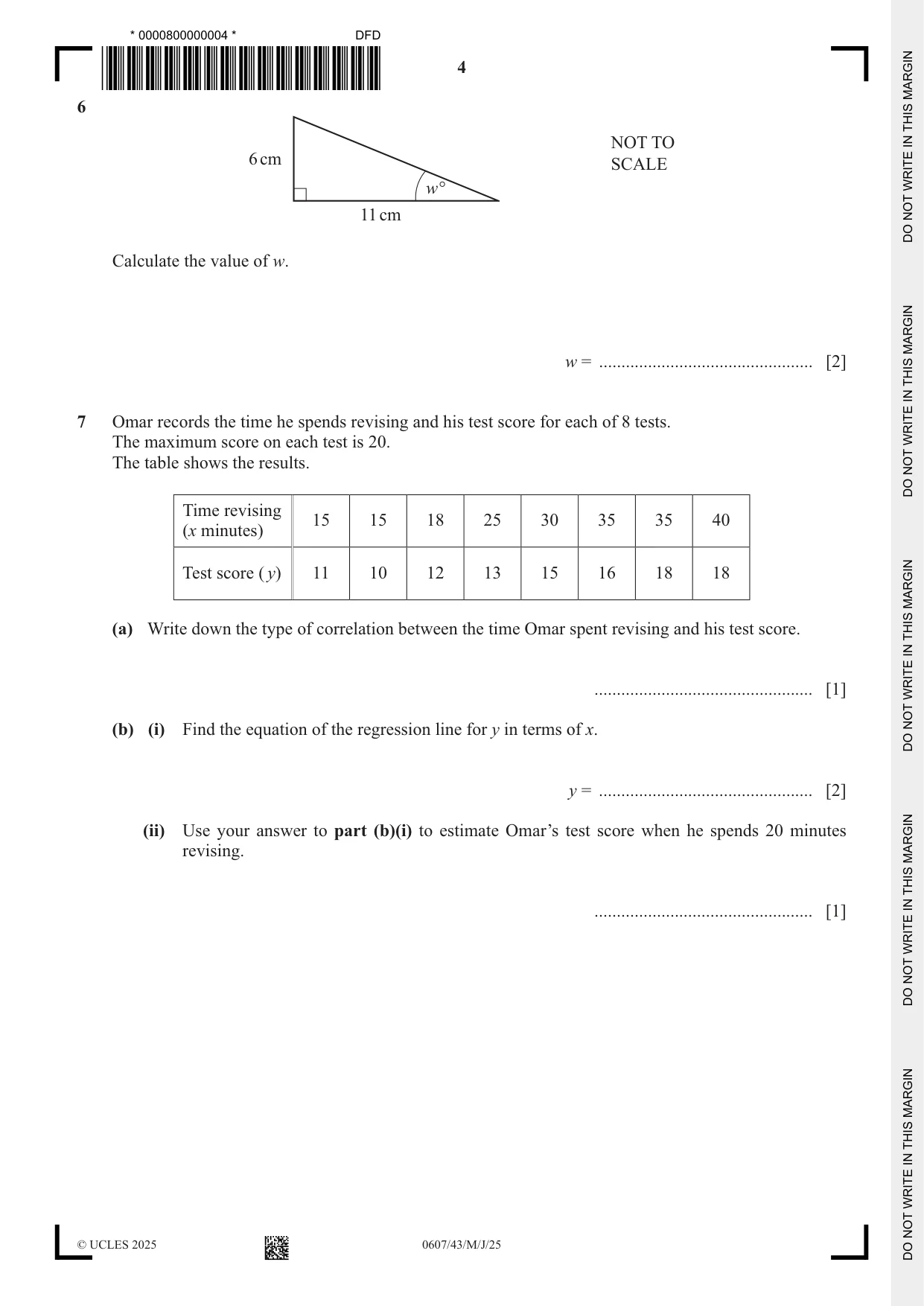 Cambridge IGCSE Mathematics - International 0607 2025 May/June Paper 4 · Variant 3 question paper, page 4 of 16