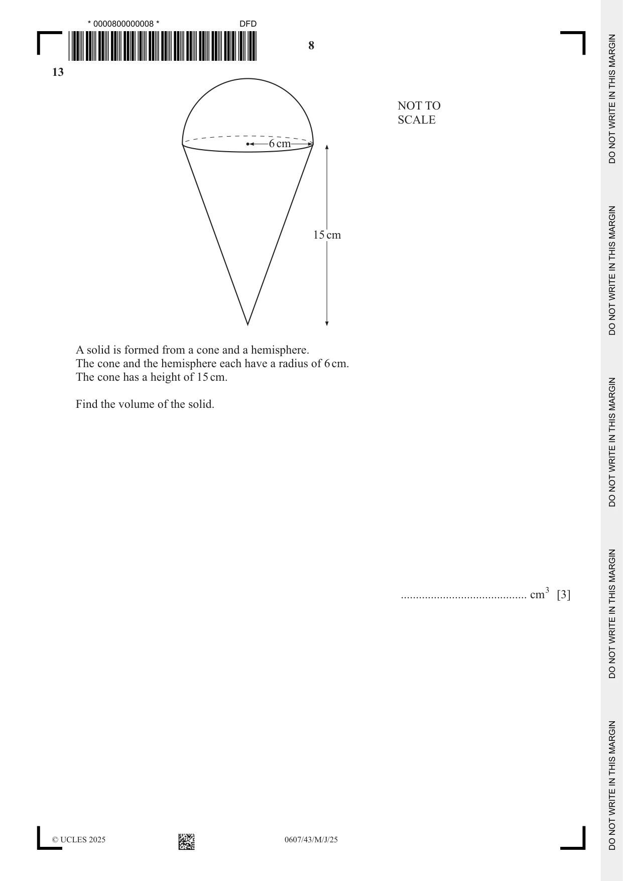 Cambridge IGCSE Mathematics - International 0607 2025 May/June Paper 4 · Variant 3 question paper, page 8 of 16