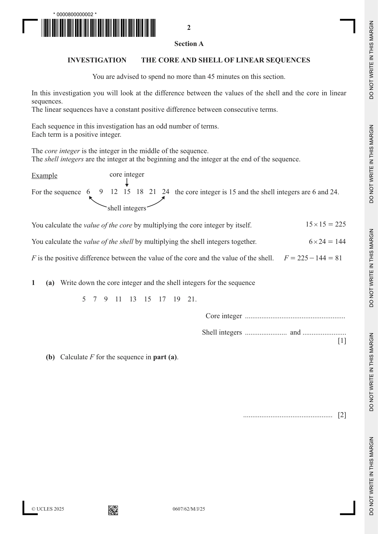 Cambridge IGCSE Mathematics - International 0607 2025 May/June Paper 6 · Variant 2 question paper, page 2 of 16
