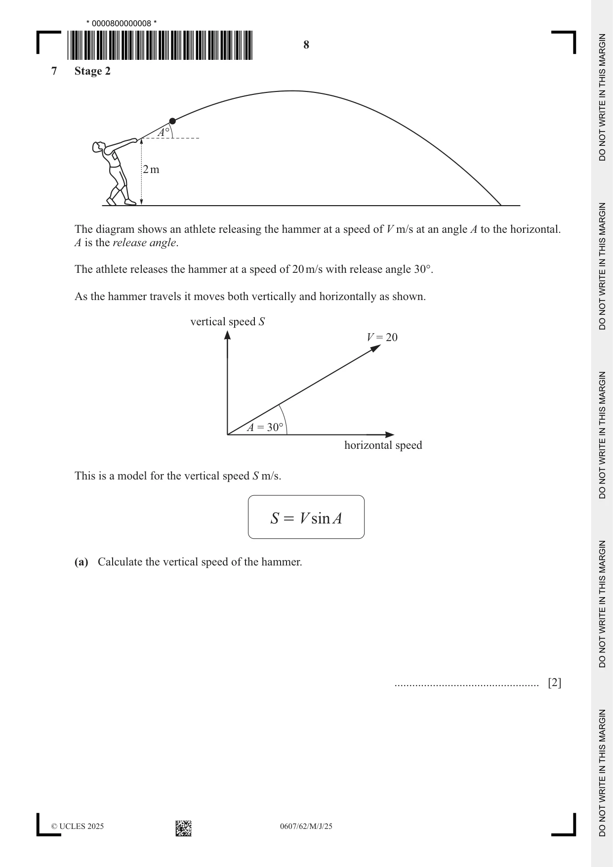 Cambridge IGCSE Mathematics - International 0607 2025 May/June Paper 6 · Variant 2 question paper, page 8 of 16