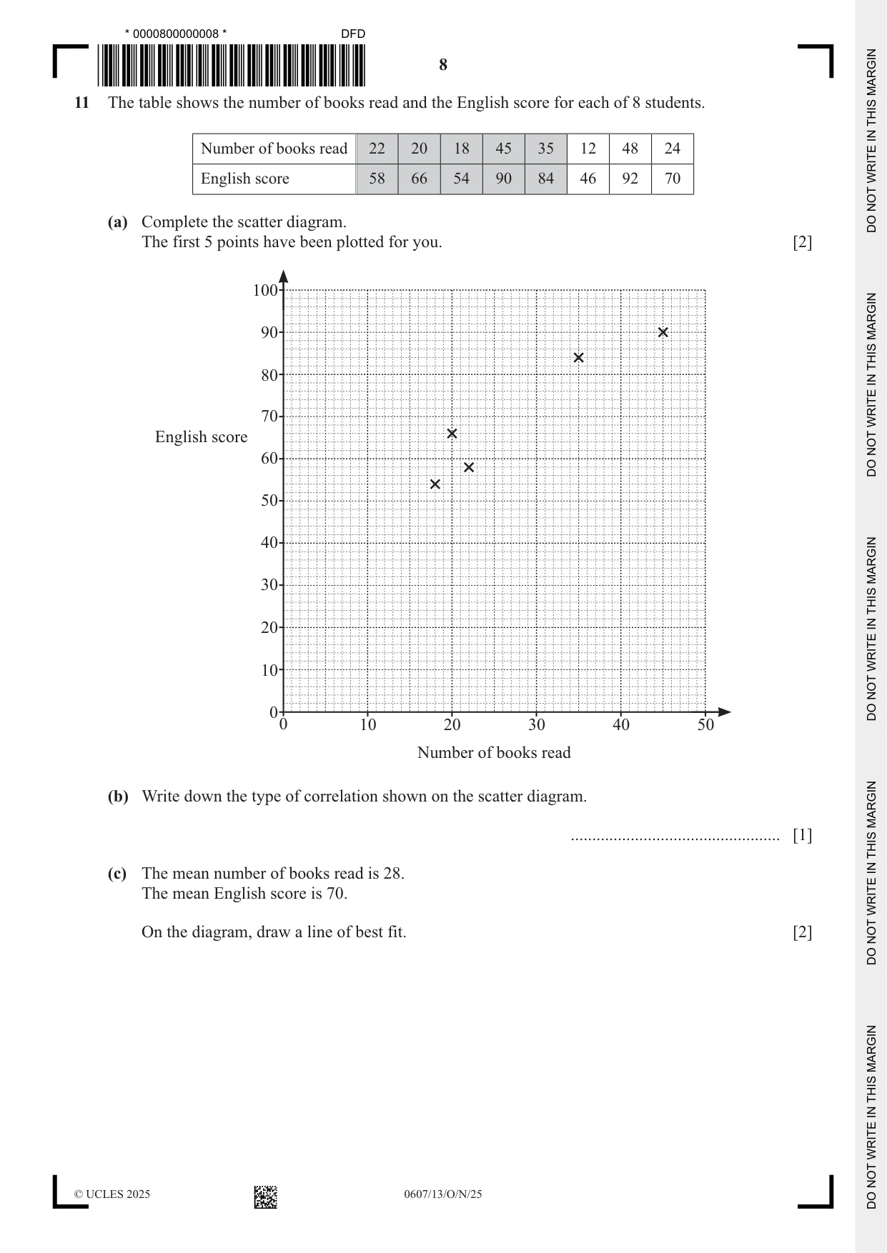 Cambridge IGCSE Mathematics - International 0607 2025 Oct/Nov Paper 1 · Variant 3 question paper, page 8 of 12