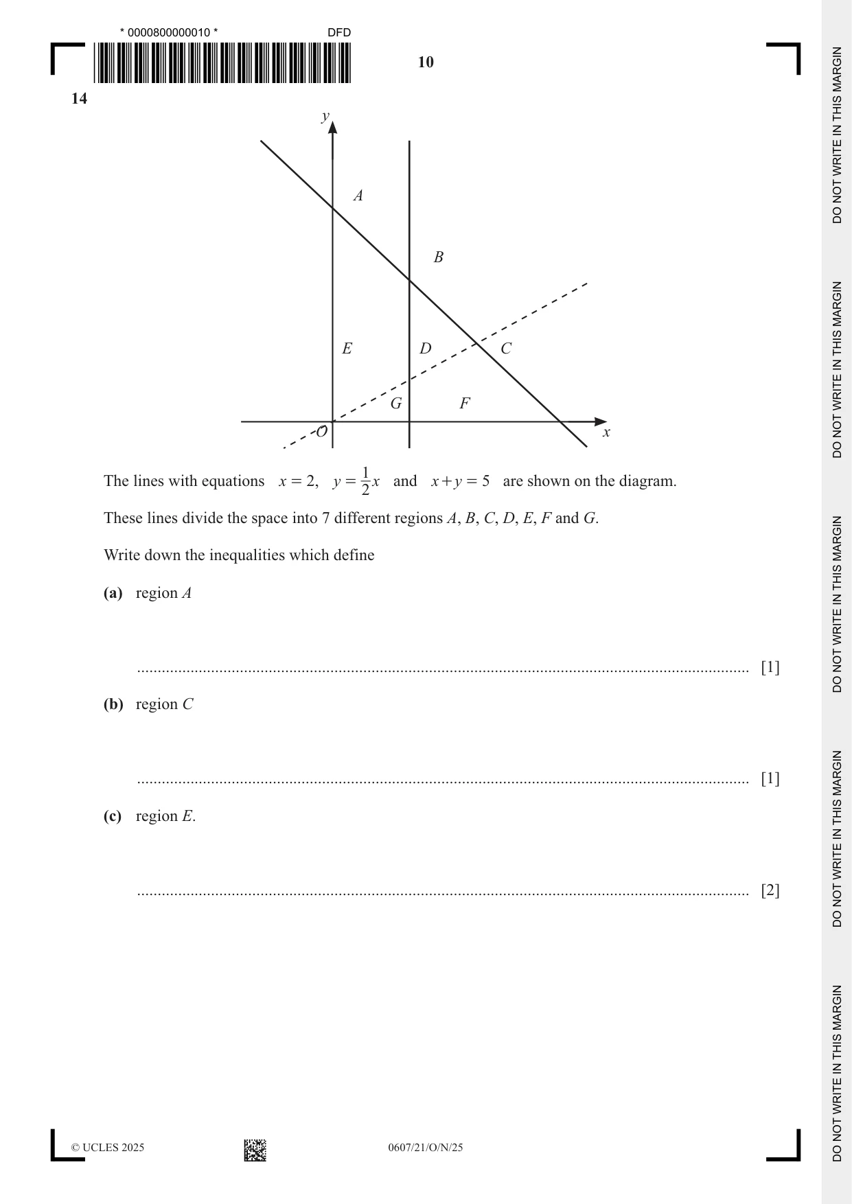 Cambridge IGCSE Mathematics - International 0607 2025 Oct/Nov Paper 2 · Variant 1 question paper, page 10 of 16