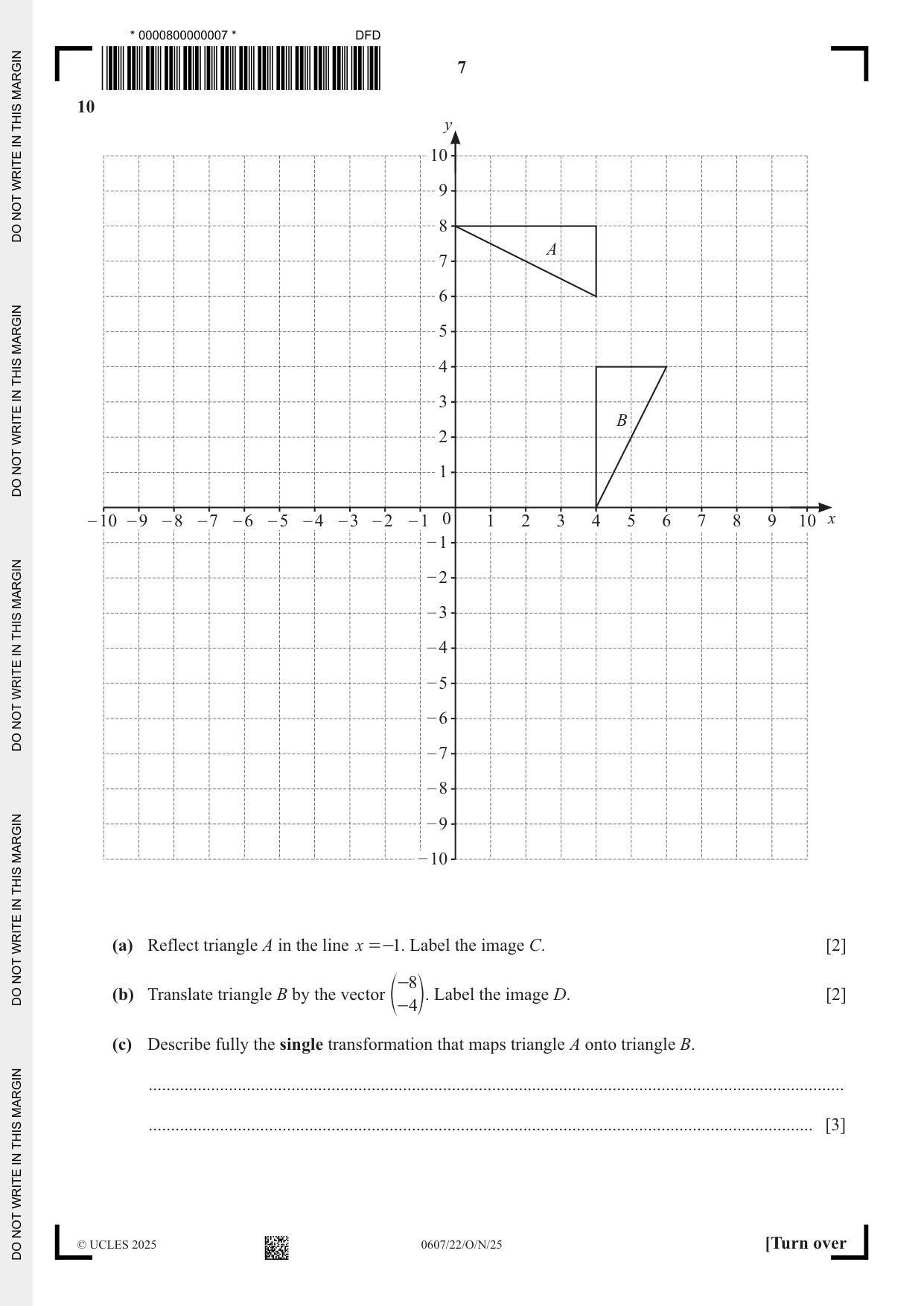 Cambridge IGCSE Mathematics - International 0607 2025 Oct/Nov Paper 2 · Variant 2 question paper, page 7 of 16