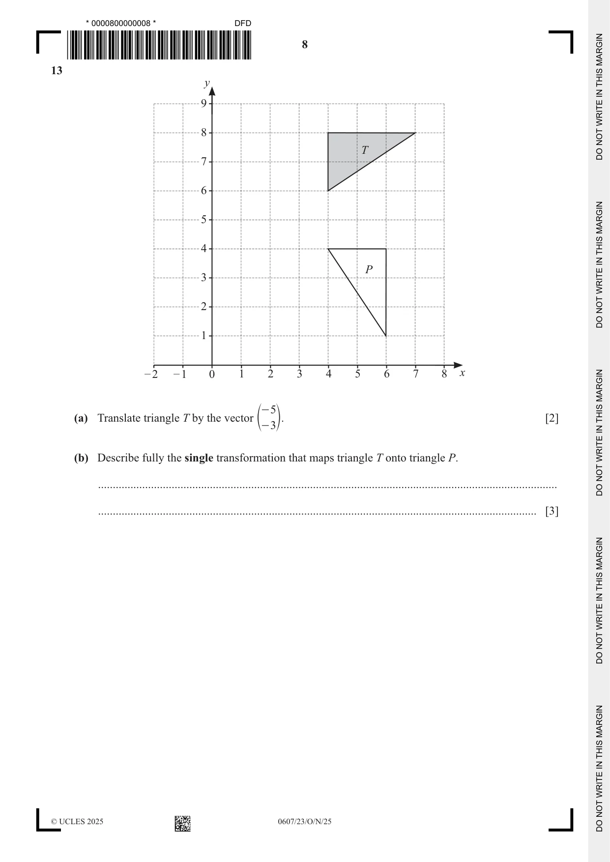 Cambridge IGCSE Mathematics - International 0607 2025 Oct/Nov Paper 2 · Variant 3 question paper, page 8 of 16
