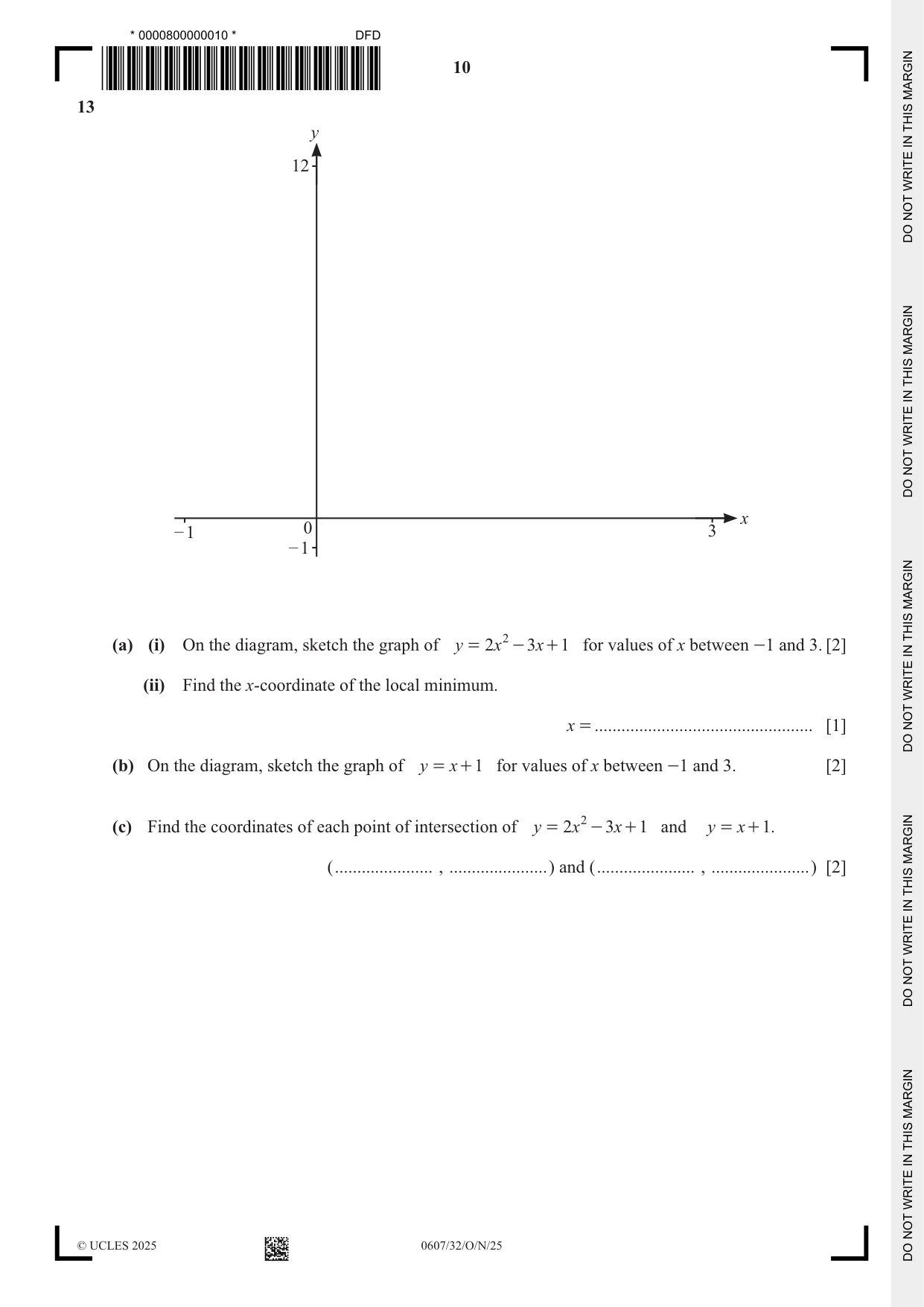 Cambridge IGCSE Mathematics - International 0607 2025 Oct/Nov Paper 3 · Variant 2 question paper, page 10 of 12