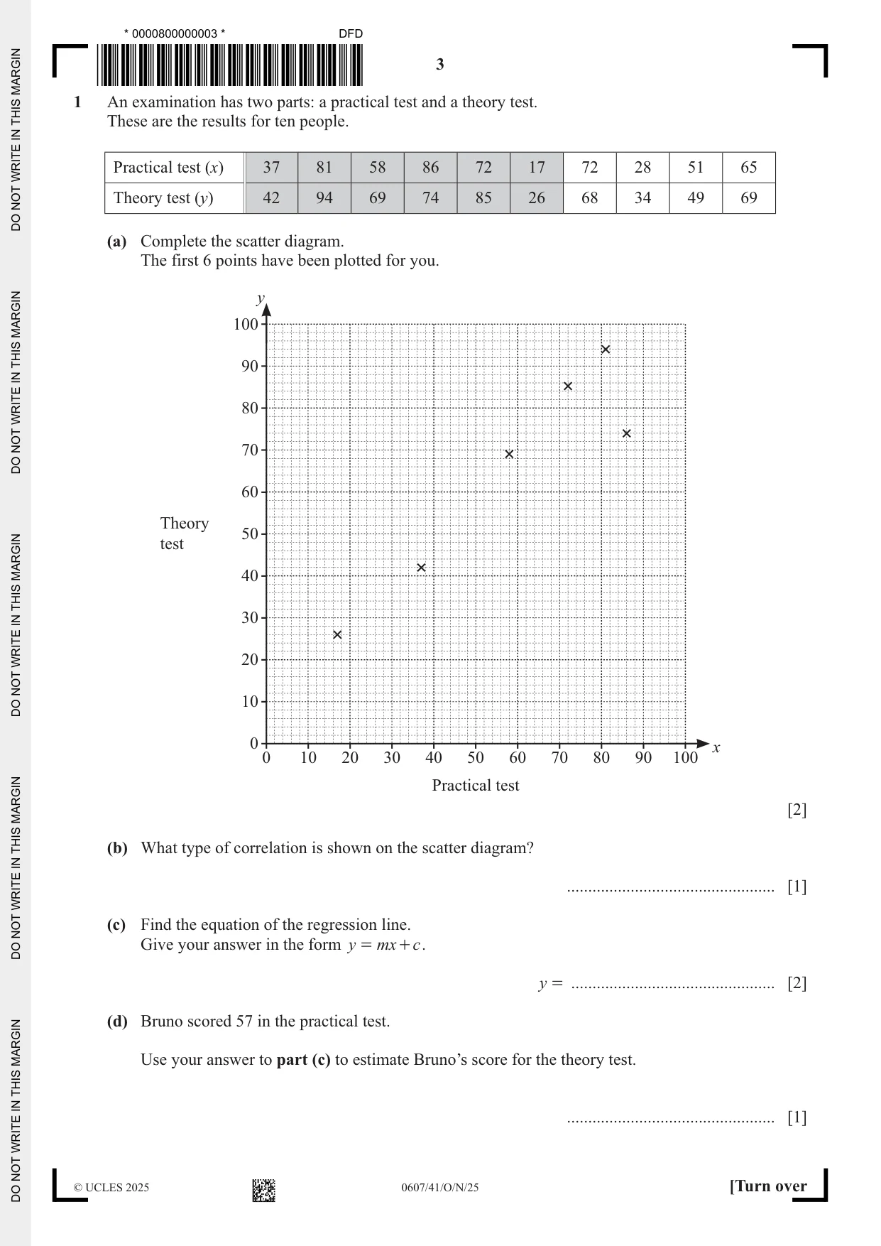 Cambridge IGCSE Mathematics - International 0607 2025 Oct/Nov Paper 4 · Variant 1 question paper, page 3 of 16