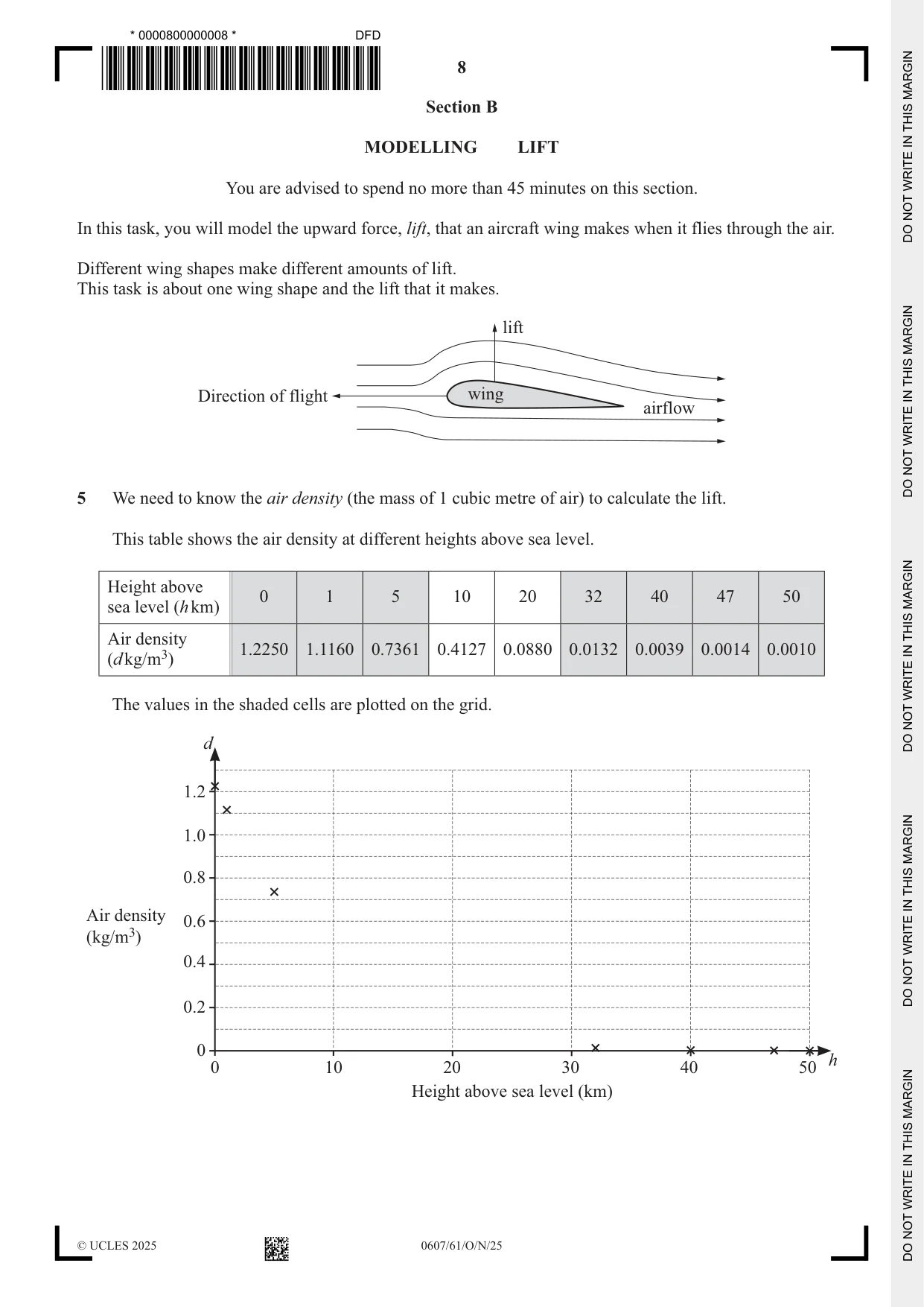 Cambridge IGCSE Mathematics - International 0607 2025 Oct/Nov Paper 6 · Variant 1 question paper, page 8 of 12
