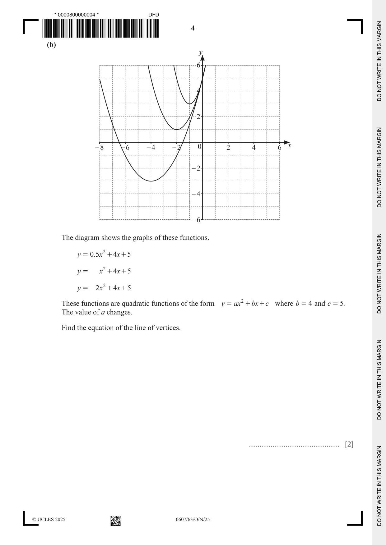 Cambridge IGCSE Mathematics - International 0607 2025 Oct/Nov Paper 6 · Variant 3 question paper, page 4 of 12