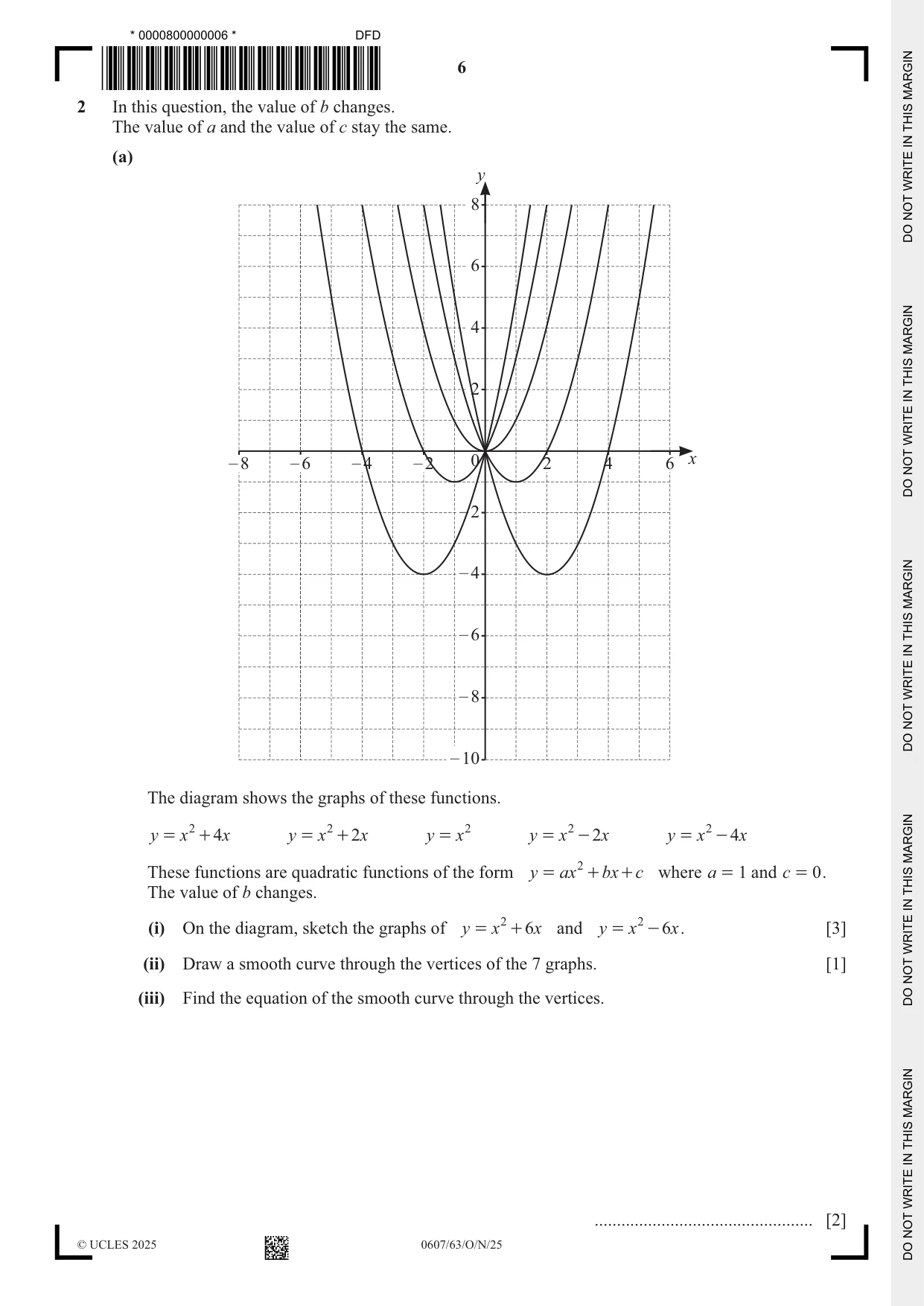 Cambridge IGCSE Mathematics - International 0607 2025 Oct/Nov Paper 6 · Variant 3 question paper, page 6 of 12