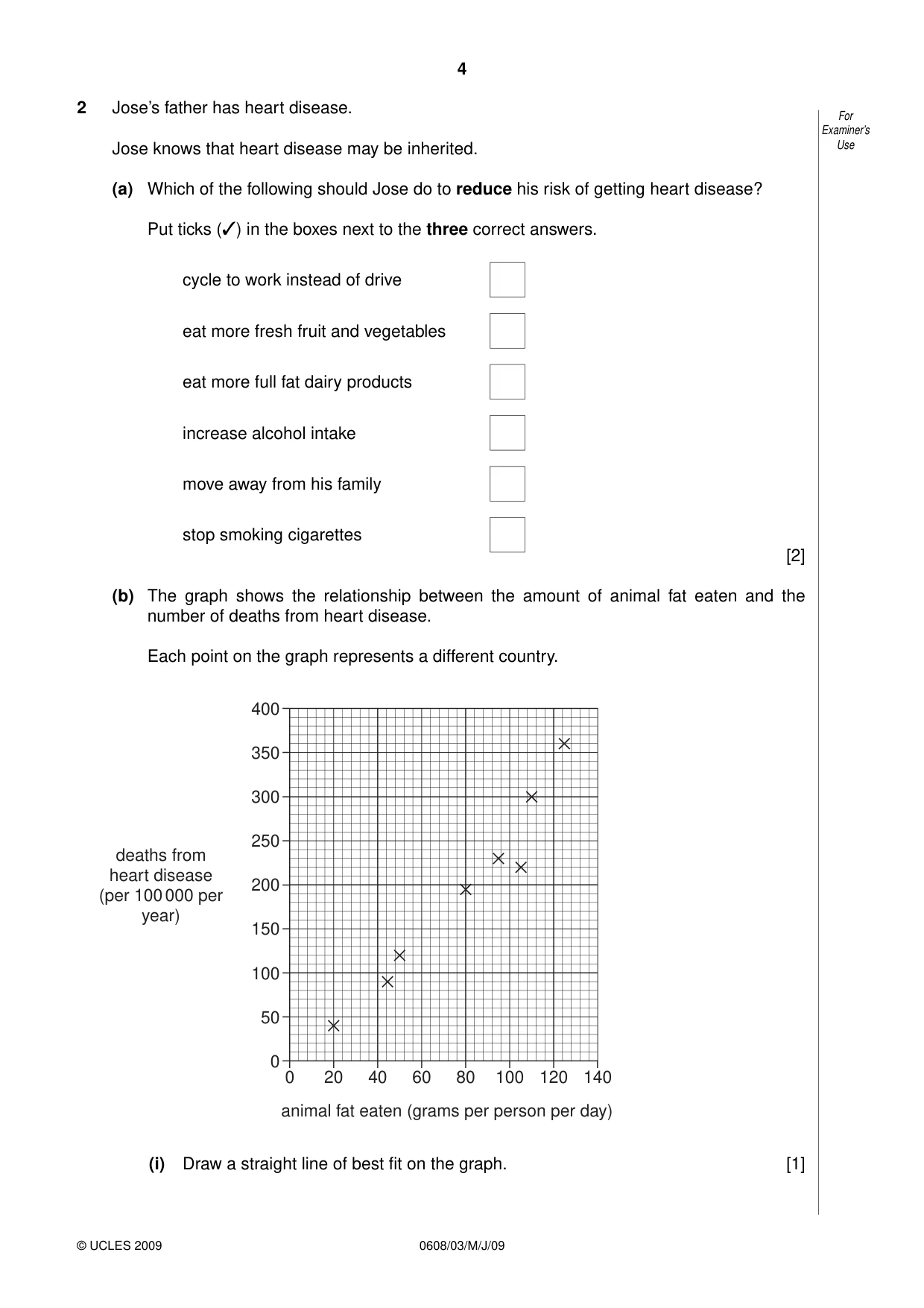 Cambridge IGCSE Twenty-First Century Science 0608 2009 May/June Paper 3 · Variant 1 question paper, page 4 of 20