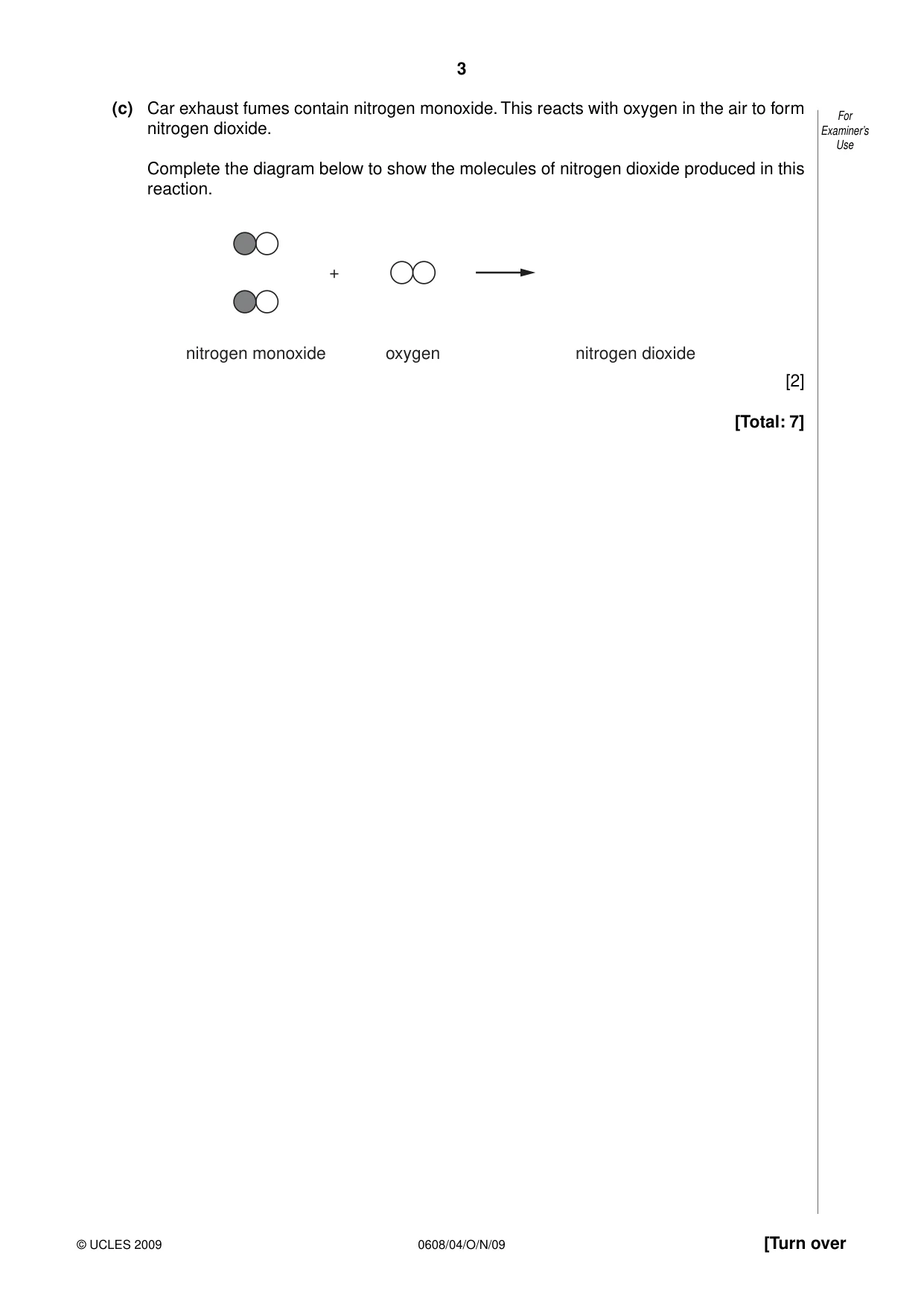 Cambridge IGCSE Twenty-First Century Science 0608 2009 Oct/Nov Paper 4 · Variant 1 question paper, page 3 of 16