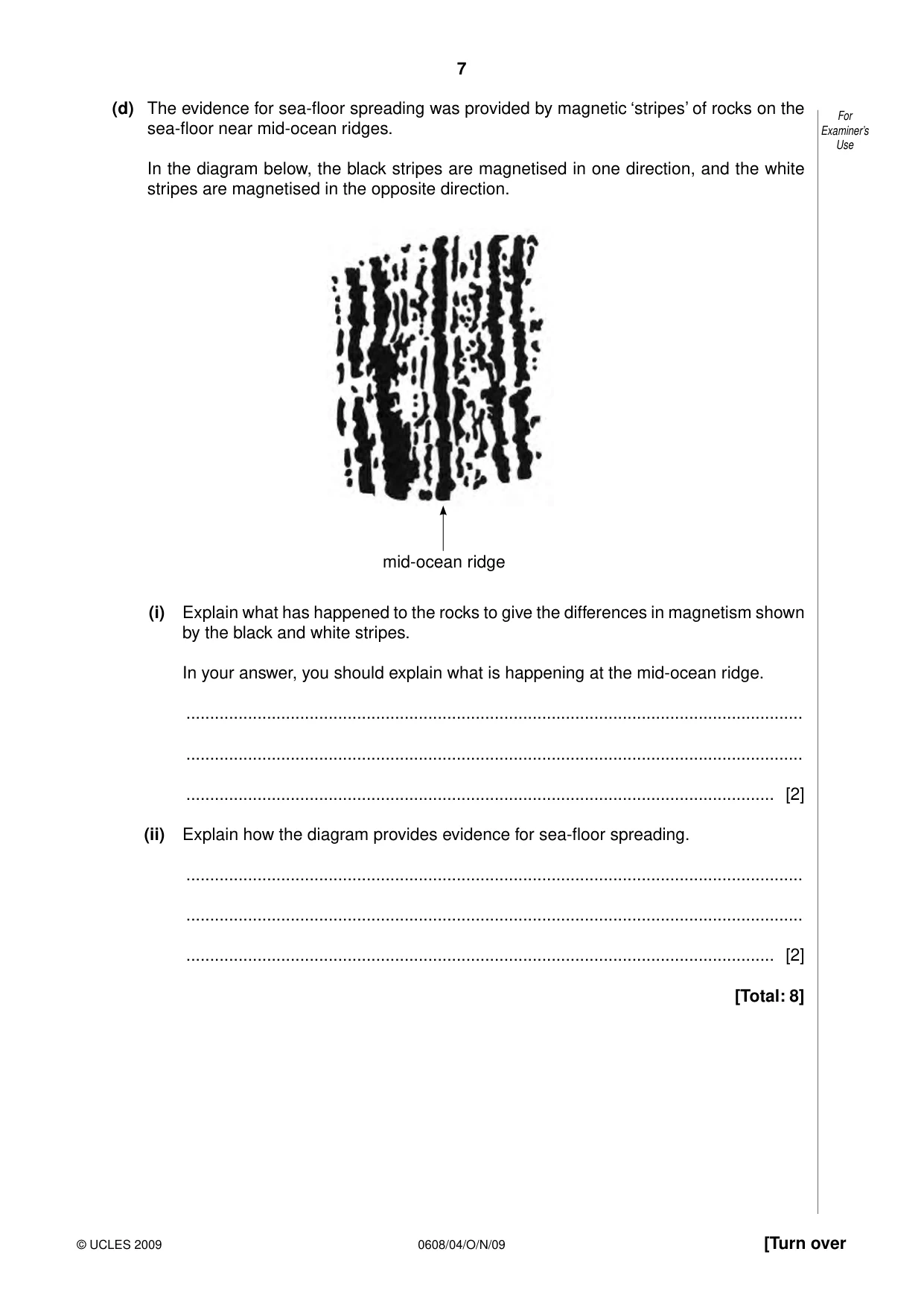 Cambridge IGCSE Twenty-First Century Science 0608 2009 Oct/Nov Paper 4 · Variant 1 question paper, page 7 of 16