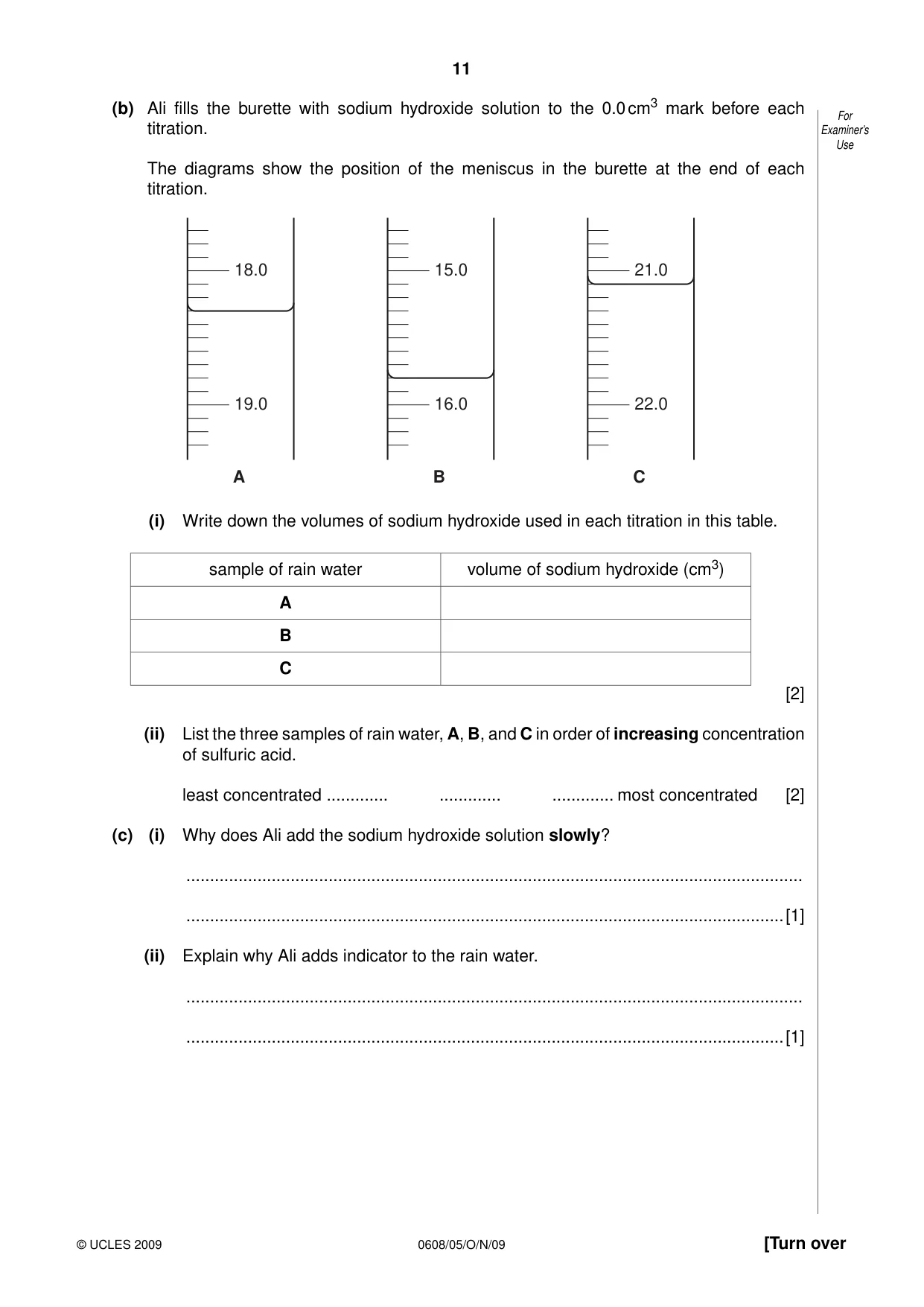 Cambridge IGCSE Twenty-First Century Science 0608 2009 Oct/Nov Paper 5 · Variant 1 question paper, page 11 of 16