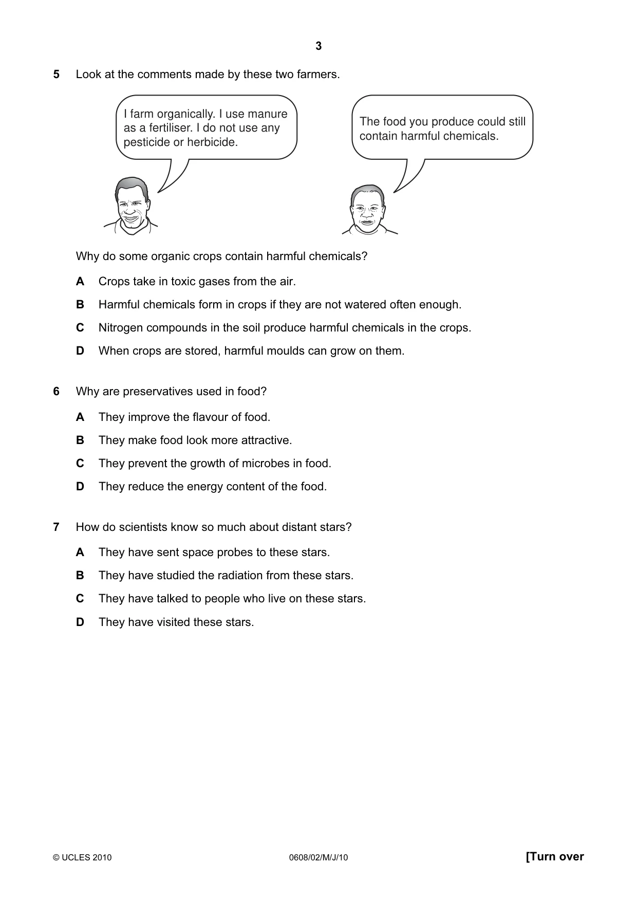 Cambridge IGCSE Twenty-First Century Science 0608 2010 May/June Paper 2 · Variant 1 question paper, page 3 of 16
