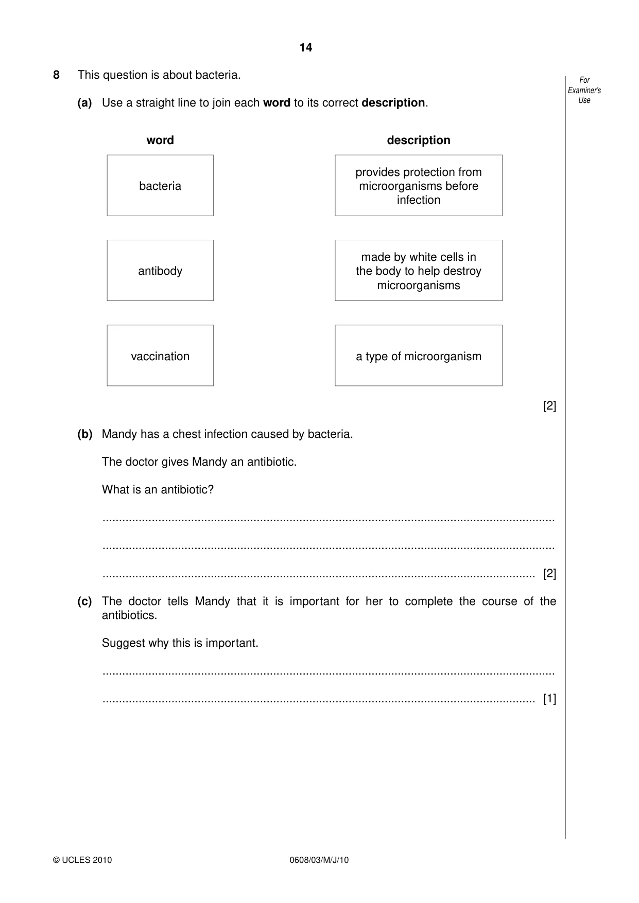 Cambridge IGCSE Twenty-First Century Science 0608 2010 May/June Paper 3 · Variant 1 question paper, page 14 of 16