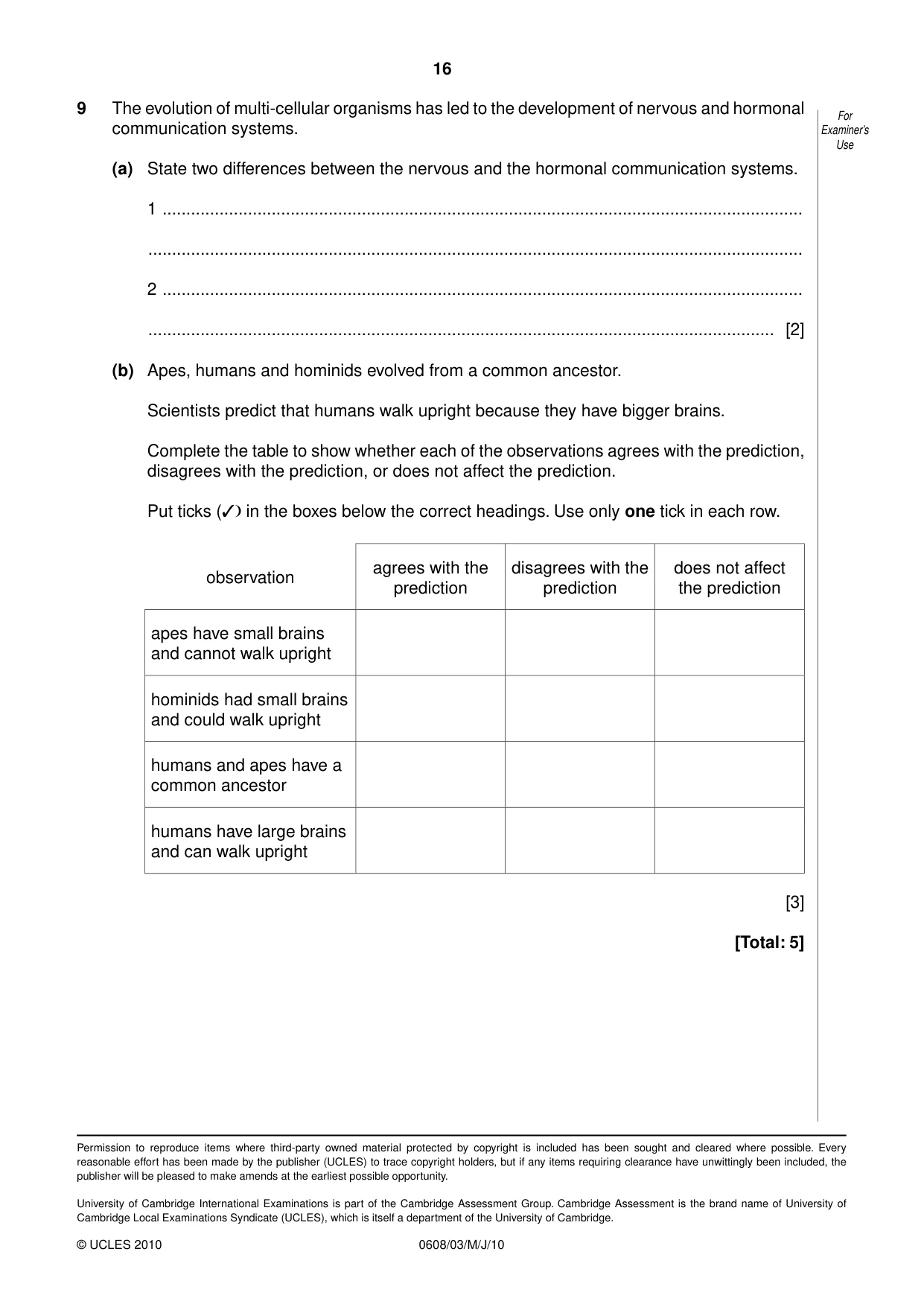 Cambridge IGCSE Twenty-First Century Science 0608 2010 May/June Paper 3 · Variant 1 question paper, page 16 of 16