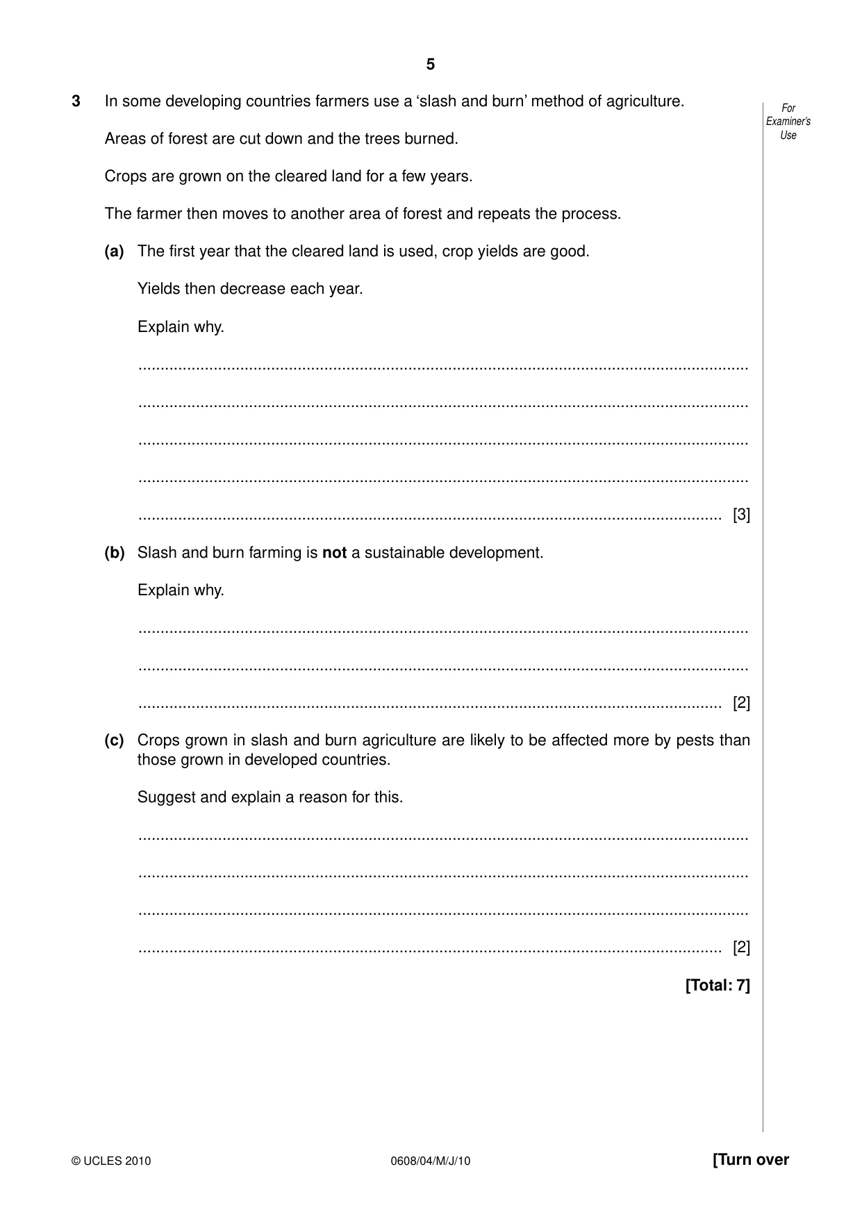 Cambridge IGCSE Twenty-First Century Science 0608 2010 May/June Paper 4 · Variant 1 question paper, page 5 of 16