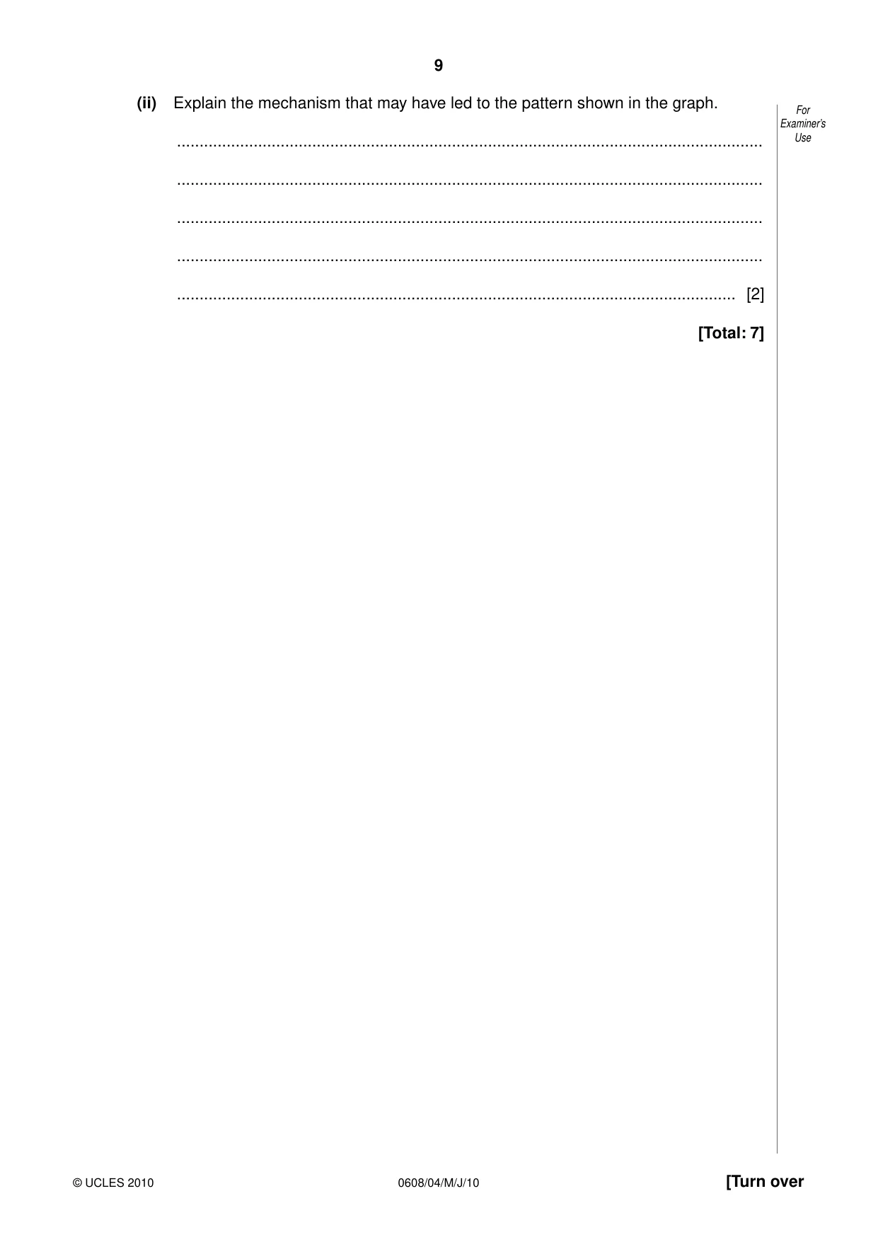 Cambridge IGCSE Twenty-First Century Science 0608 2010 May/June Paper 4 · Variant 1 question paper, page 9 of 16