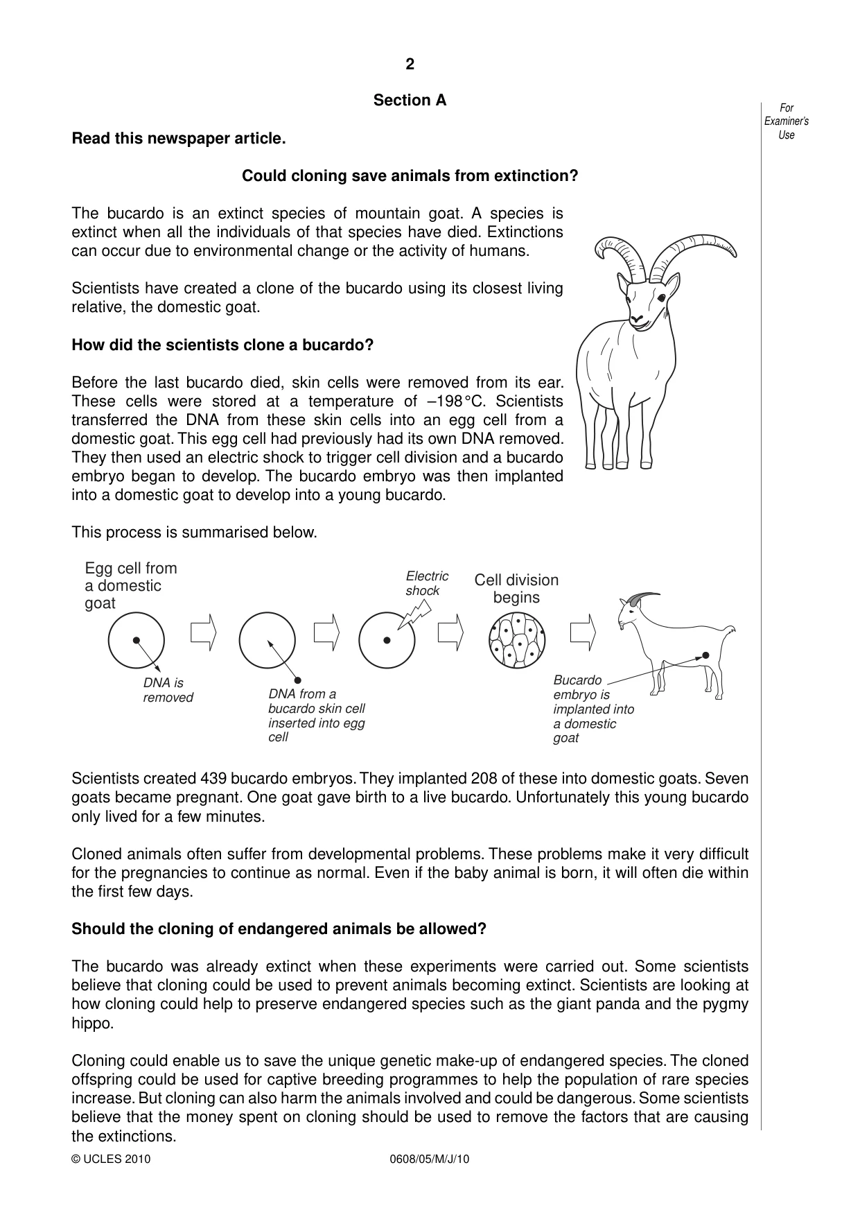 Cambridge IGCSE Twenty-First Century Science 0608 2010 May/June Paper 5 · Variant 1 question paper, page 2 of 16