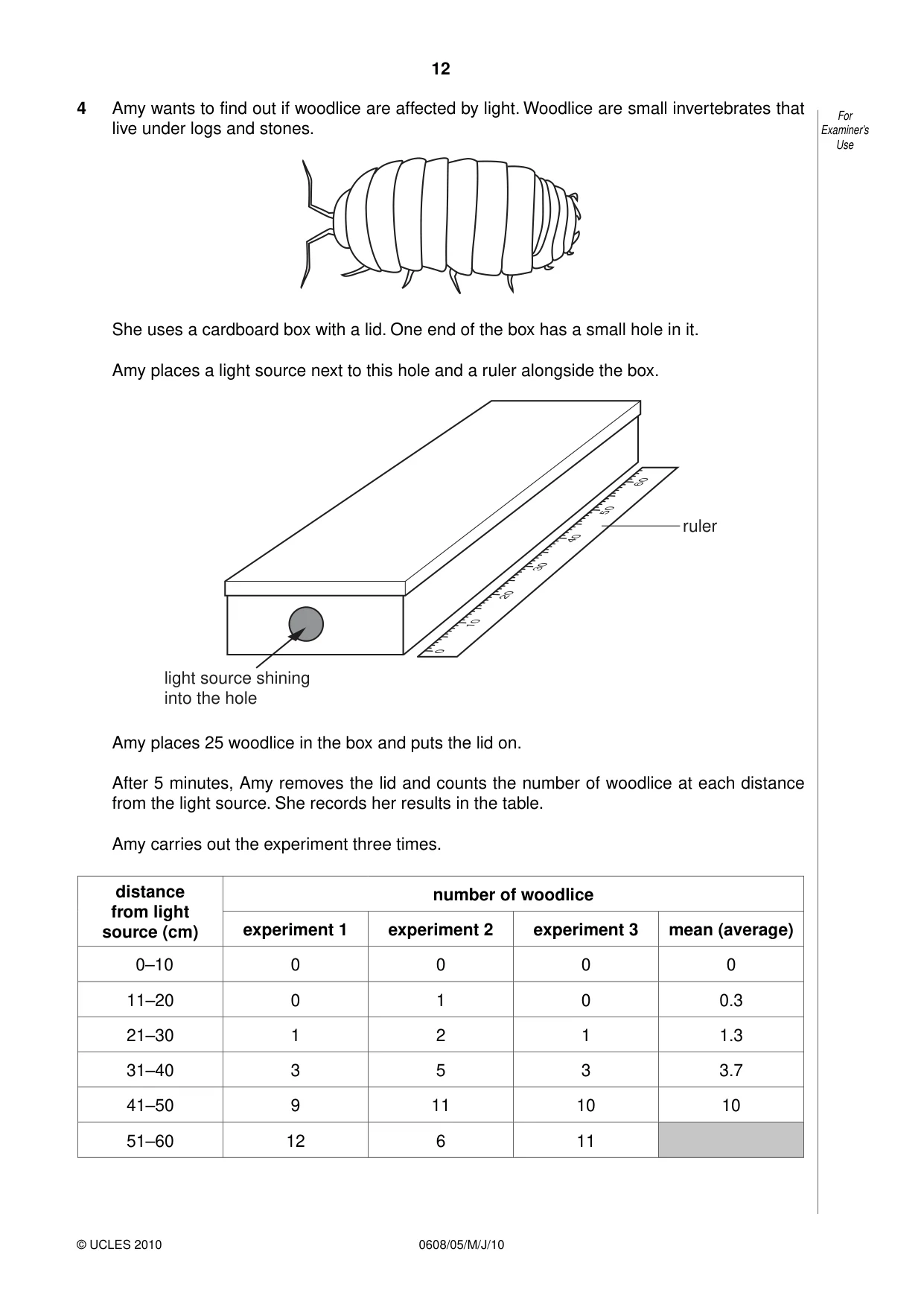 Cambridge IGCSE Twenty-First Century Science 0608 2010 May/June Paper 5 · Variant 1 question paper, page 12 of 16