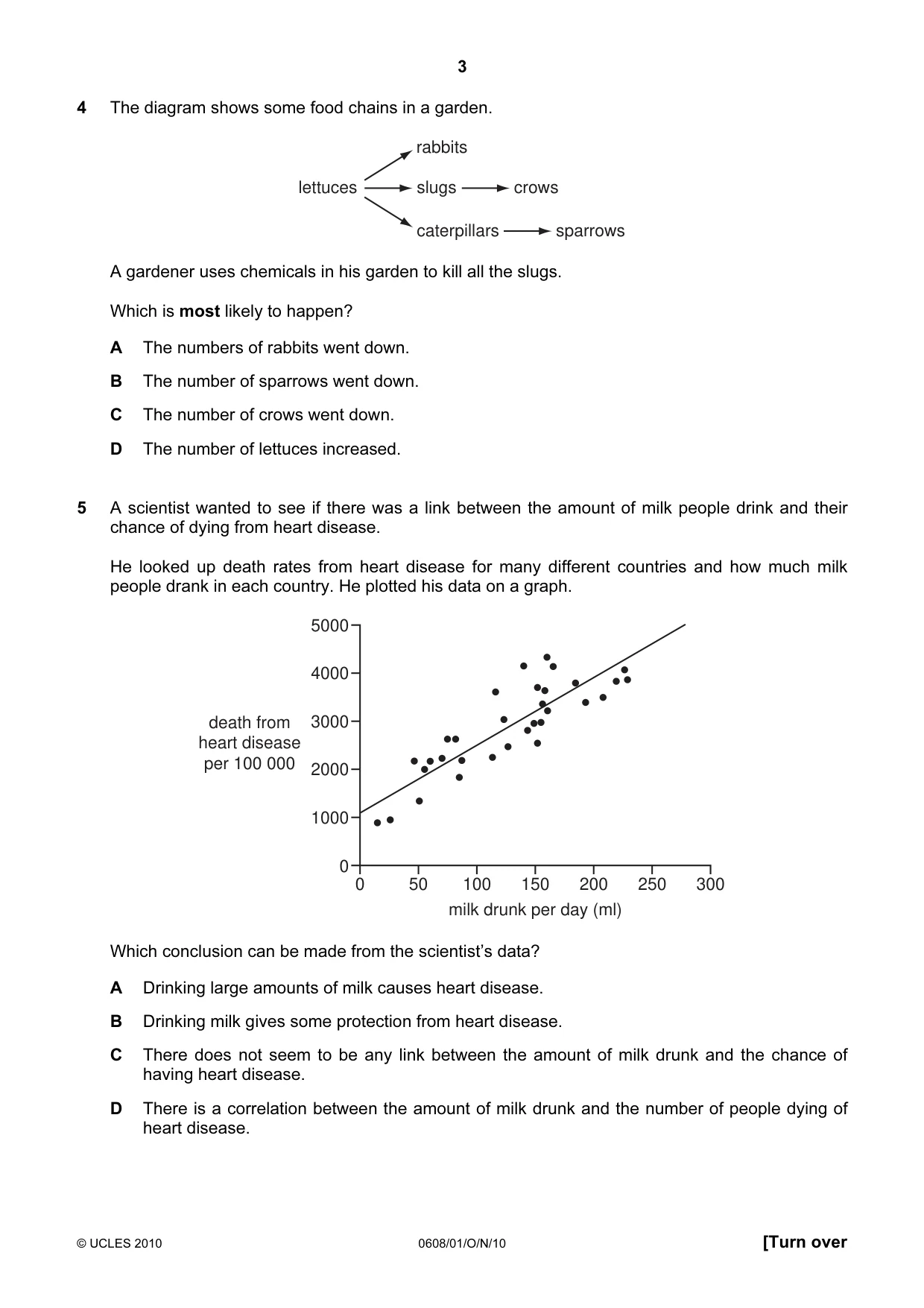 Cambridge IGCSE Twenty-First Century Science 0608 2010 Oct/Nov Paper 1 · Variant 1 question paper, page 3 of 16