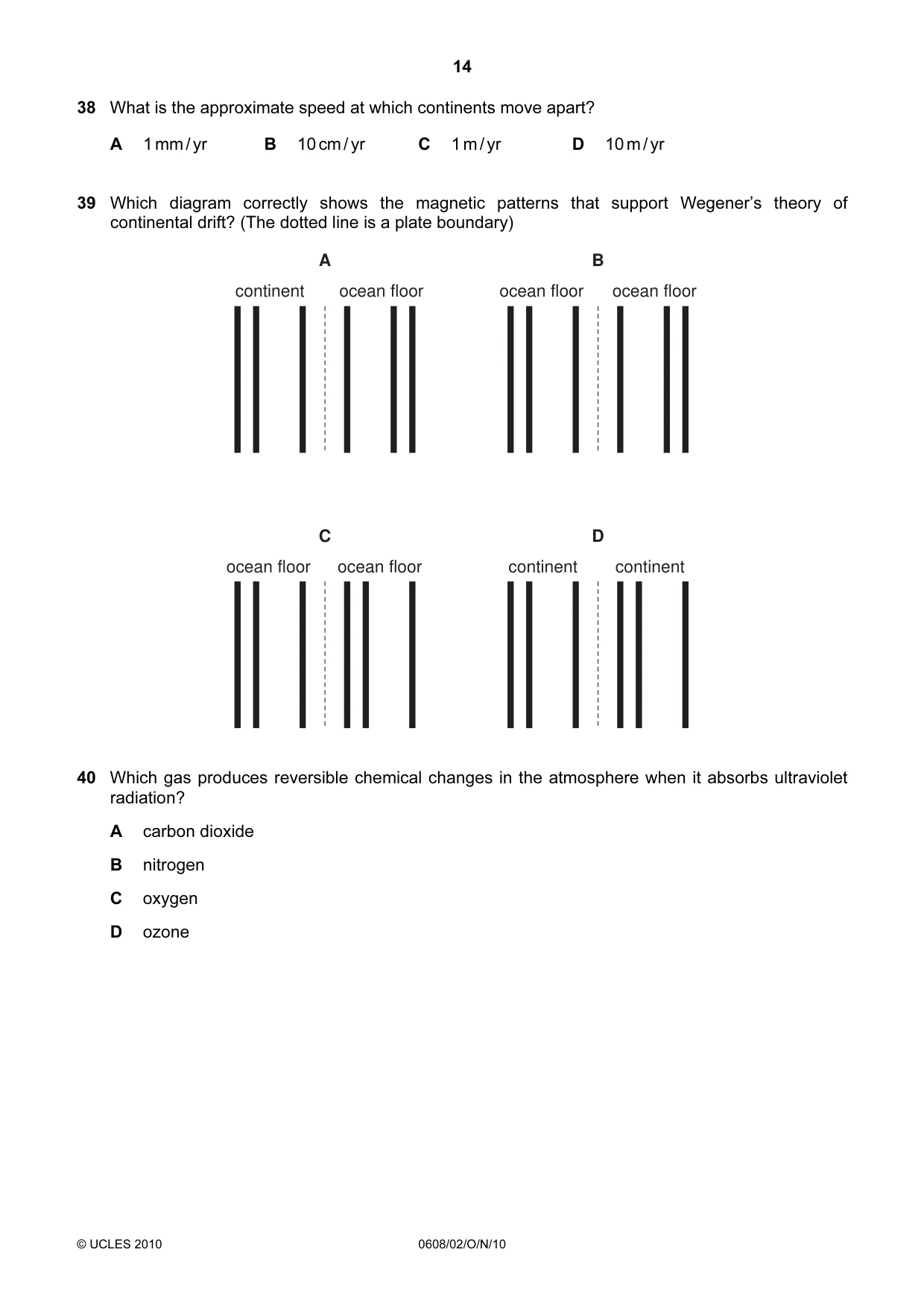 Cambridge IGCSE Twenty-First Century Science 0608 2010 Oct/Nov Paper 2 · Variant 1 question paper, page 14 of 16