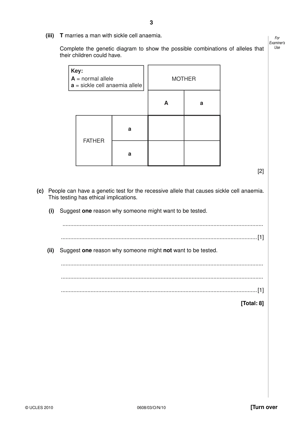 Cambridge IGCSE Twenty-First Century Science 0608 2010 Oct/Nov Paper 3 · Variant 1 question paper, page 3 of 16