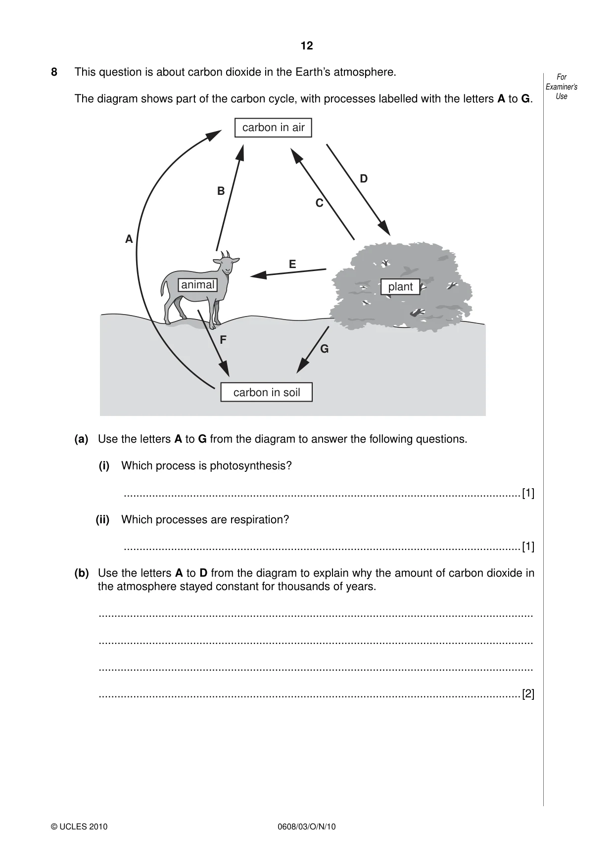 Cambridge IGCSE Twenty-First Century Science 0608 2010 Oct/Nov Paper 3 · Variant 1 question paper, page 12 of 16