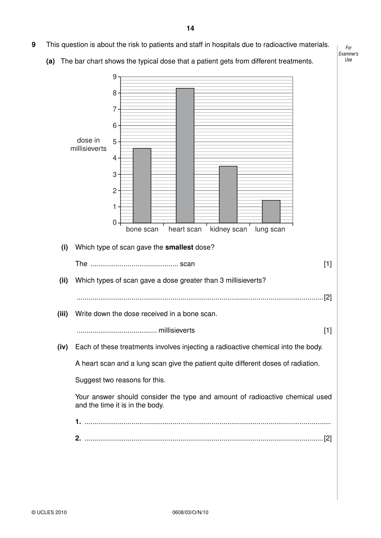 Cambridge IGCSE Twenty-First Century Science 0608 2010 Oct/Nov Paper 3 · Variant 1 question paper, page 14 of 16