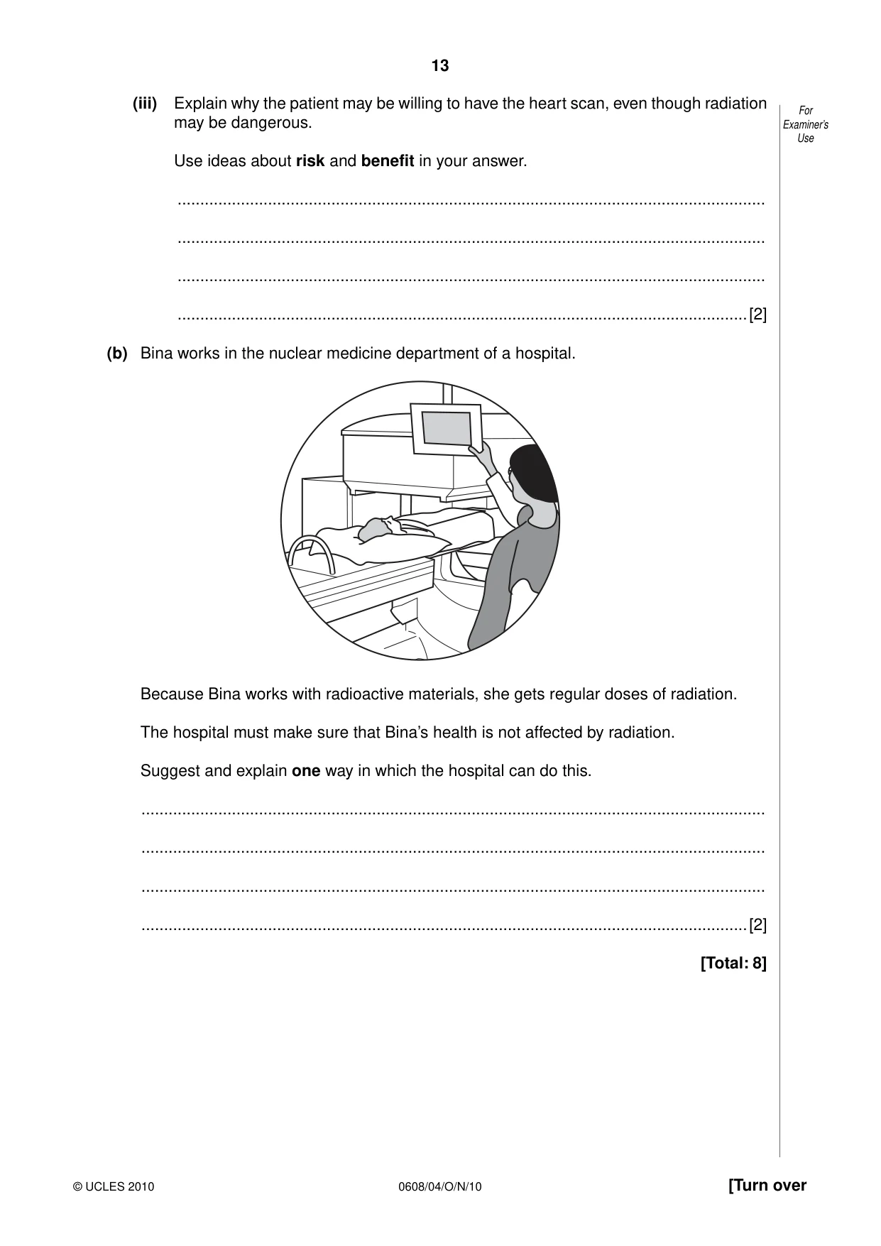 Cambridge IGCSE Twenty-First Century Science 0608 2010 Oct/Nov Paper 4 · Variant 1 question paper, page 13 of 16