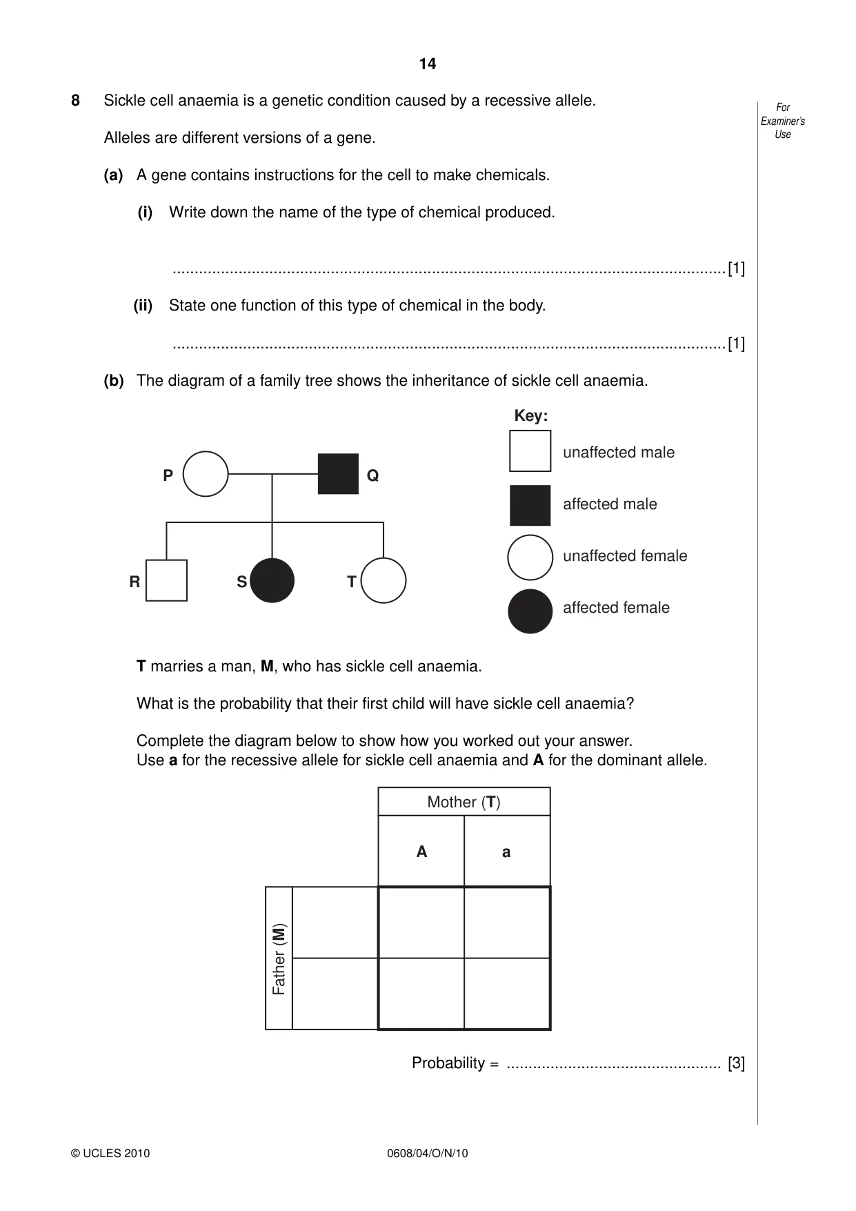 Cambridge IGCSE Twenty-First Century Science 0608 2010 Oct/Nov Paper 4 · Variant 1 question paper, page 14 of 16
