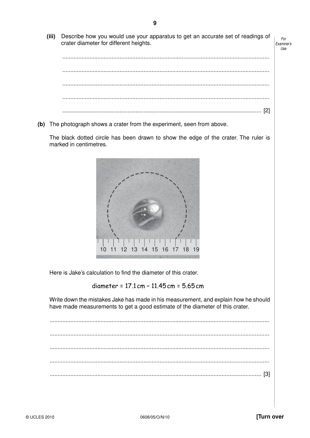 Cambridge IGCSE Twenty-First Century Science 0608 2010 Oct/Nov Paper 5 · Variant 1 question paper, page 9 of 16