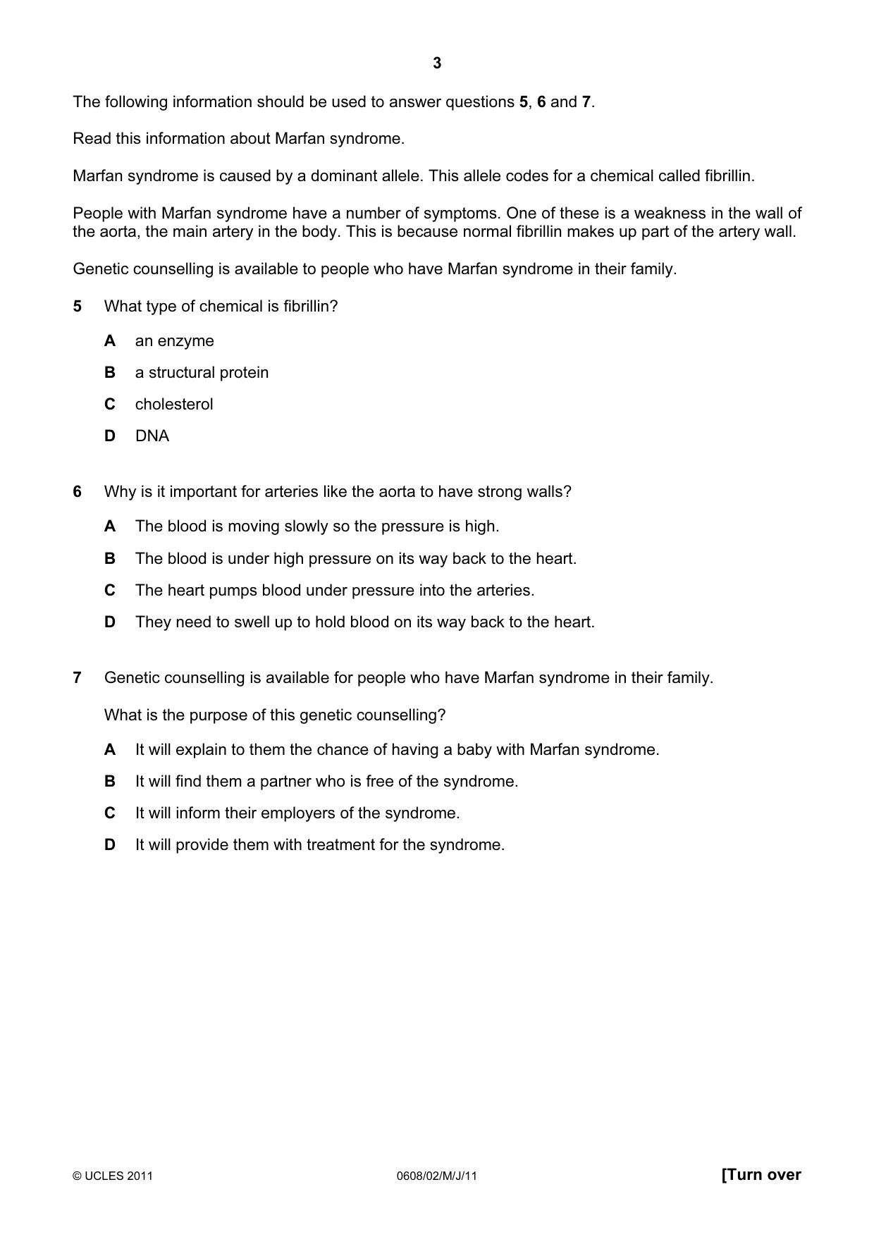 Cambridge IGCSE Twenty-First Century Science 0608 2011 May/June Paper 2 · Variant 1 question paper, page 3 of 16