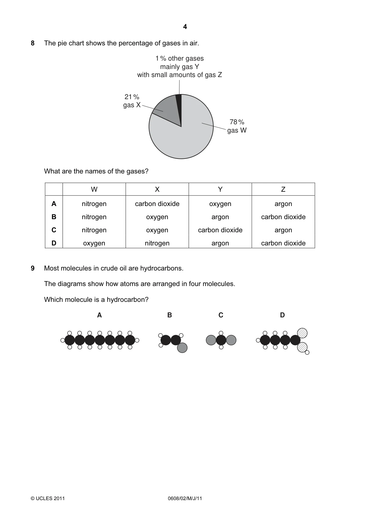 Cambridge IGCSE Twenty-First Century Science 0608 2011 May/June Paper 2 · Variant 1 question paper, page 4 of 16